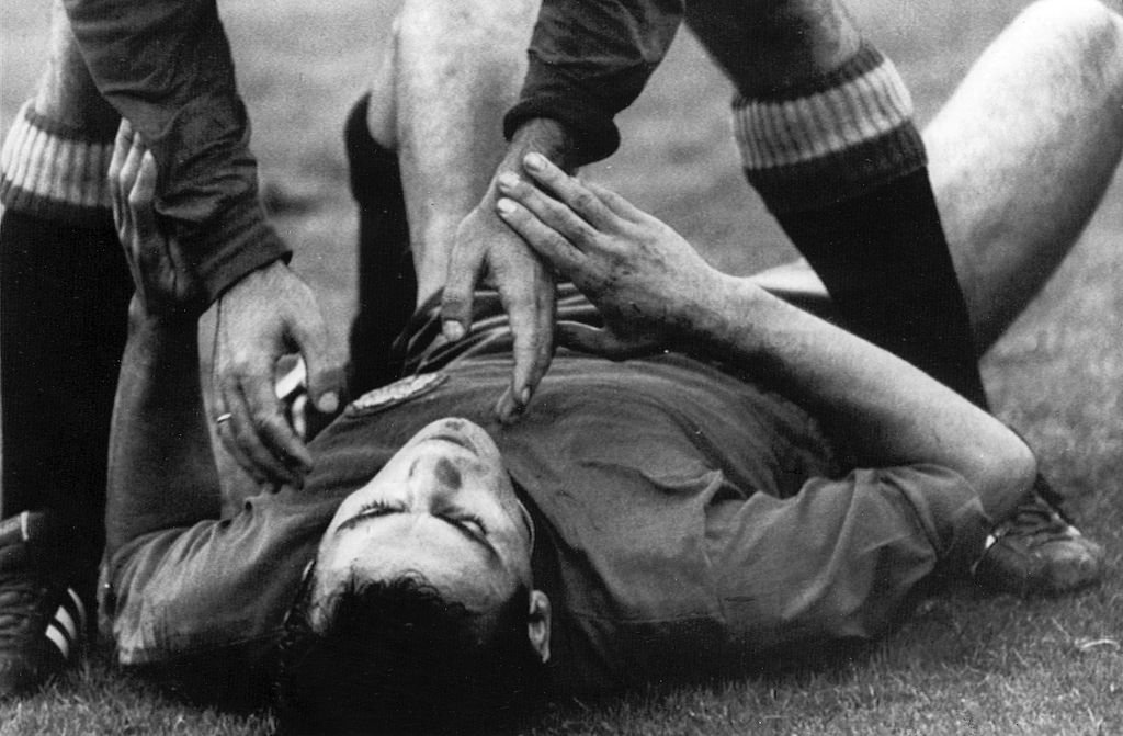 Amancio Amaro tras marcar el segundo gol de España contra Suiza en 1966.| Foto: Getty Images Amancio Amaro tras marcar el segundo gol de España contra Suiza en 1966.| Foto: Getty Images