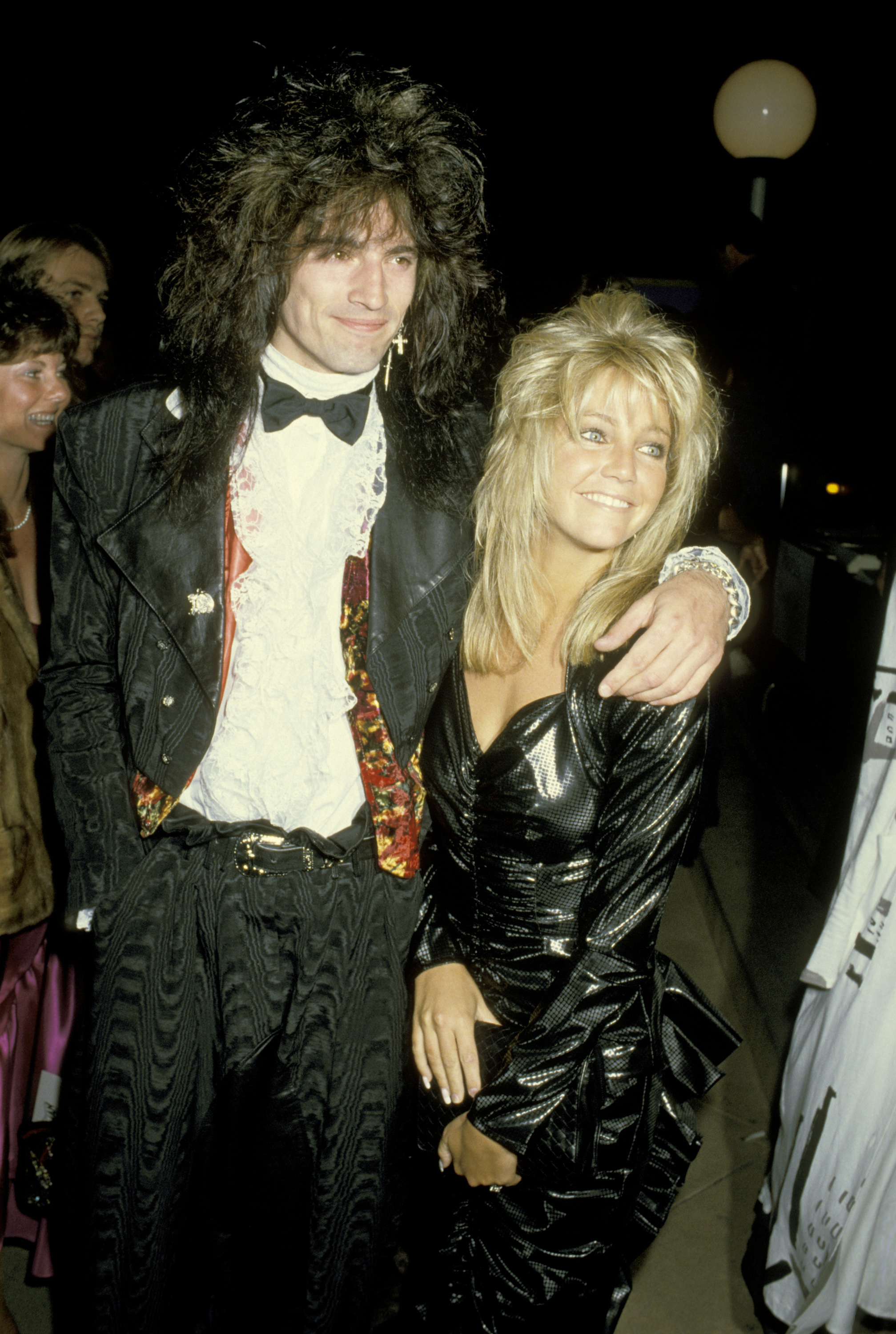 The "Melrose Place" alum with Tommy Lee on March 22, 1986 | Source: Getty Images