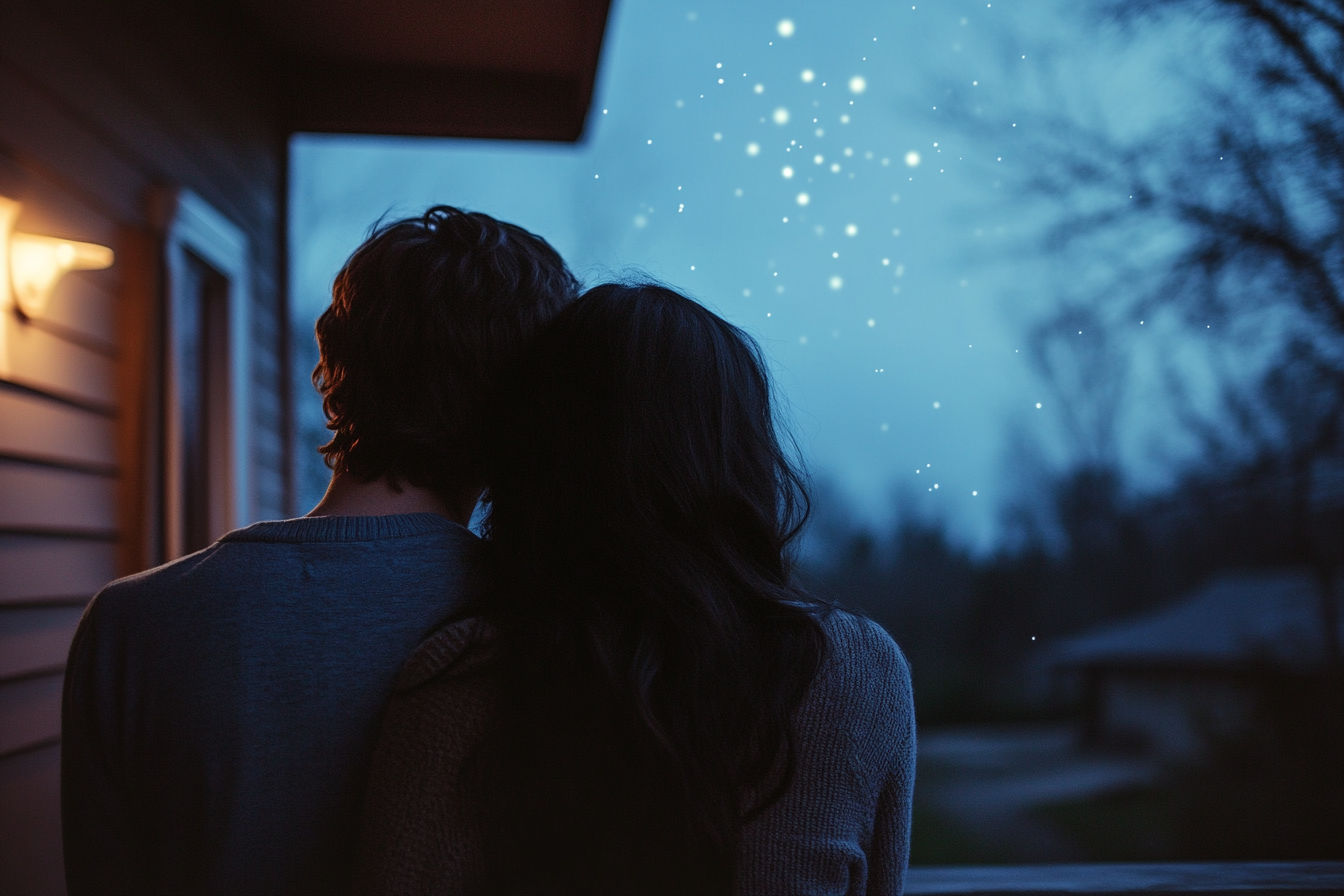 A couple on their porch | Source: Midjourney