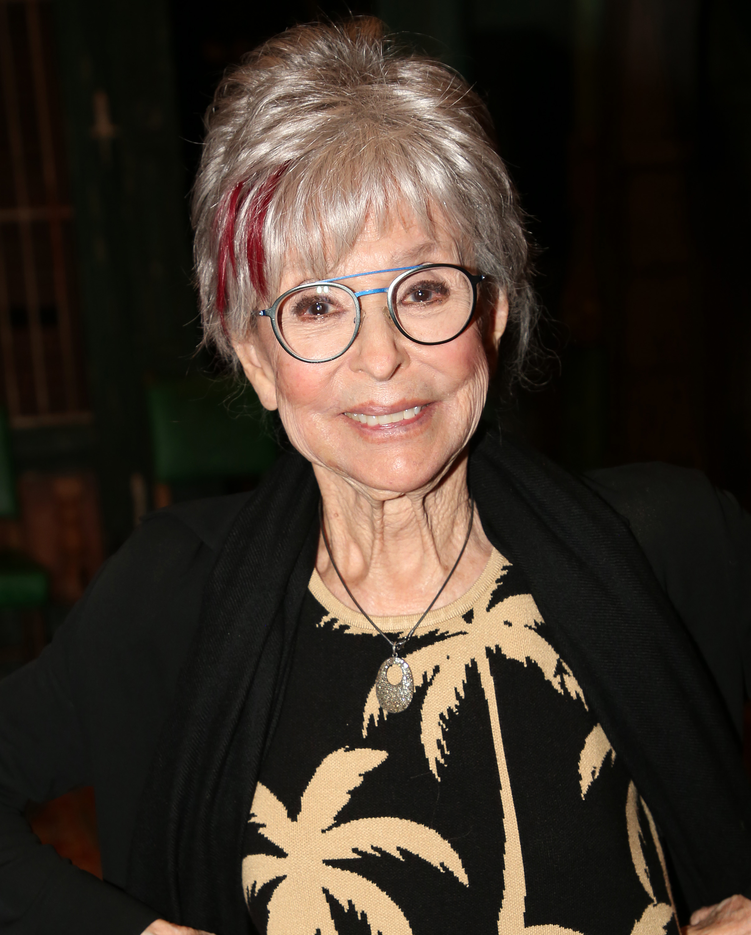 Rita Moreno backstage at the musical "Buena Vista Social Club" on Broadway on May 21, 2025, in New York. | Source: Getty Images