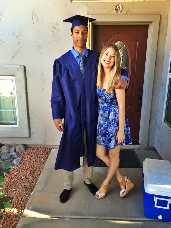 Brandon Clarke with his older sister, Taylor Triplett, posted on May 22, 2015. | Source: Facebook/Taylor Triplett