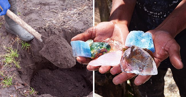 After digging up a piece of land a man discovered precious gems in his backyard | Photo: Shutterstock