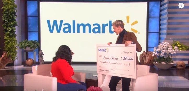 Ellen DeGeneres und Candice Payne - Quelle: YouTube/ TheEllenShow