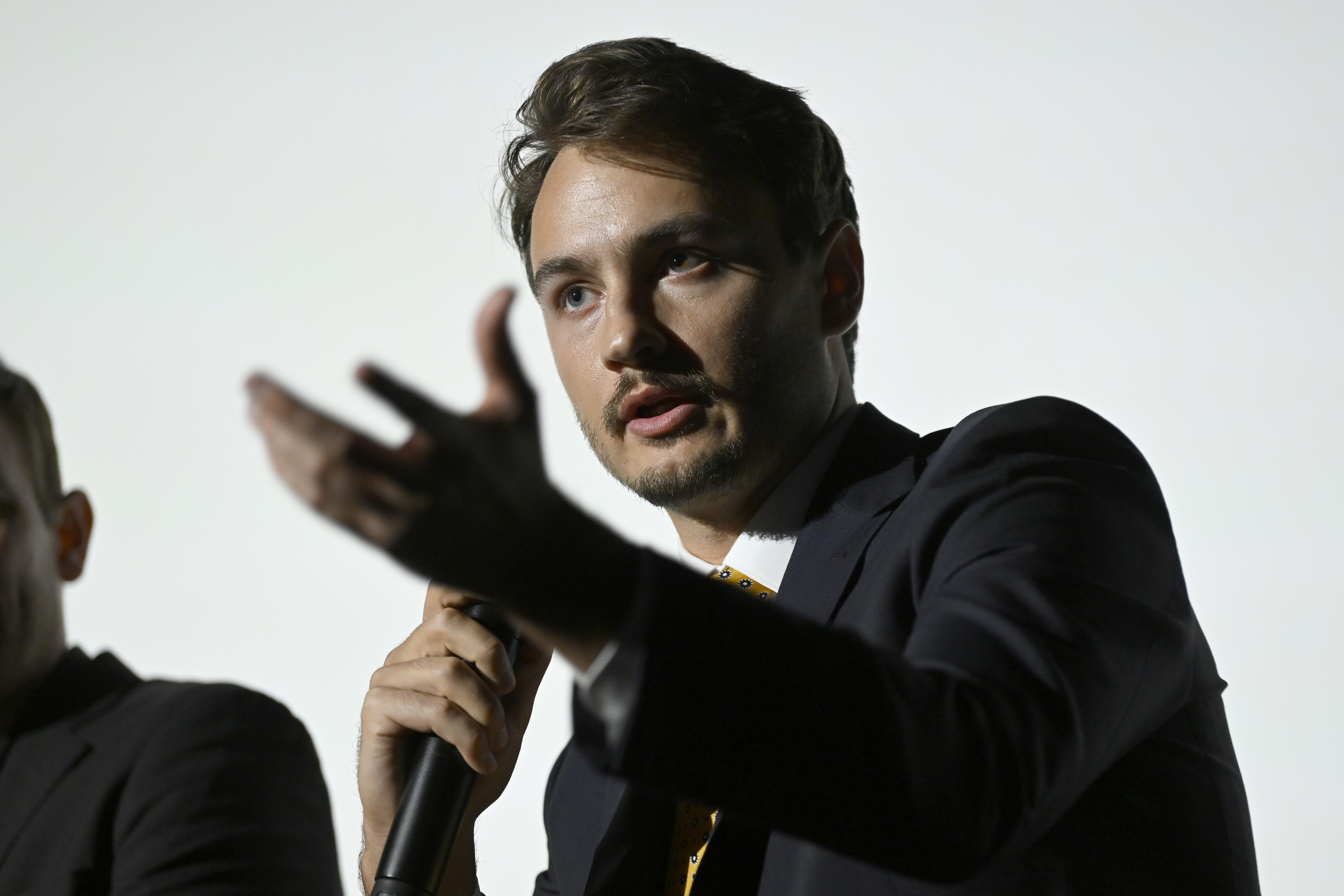 Brandon Thomas Lee speaks during the "Pamela, a love story" New York Special Screening on February 1, 2023 | Source: Getty Images