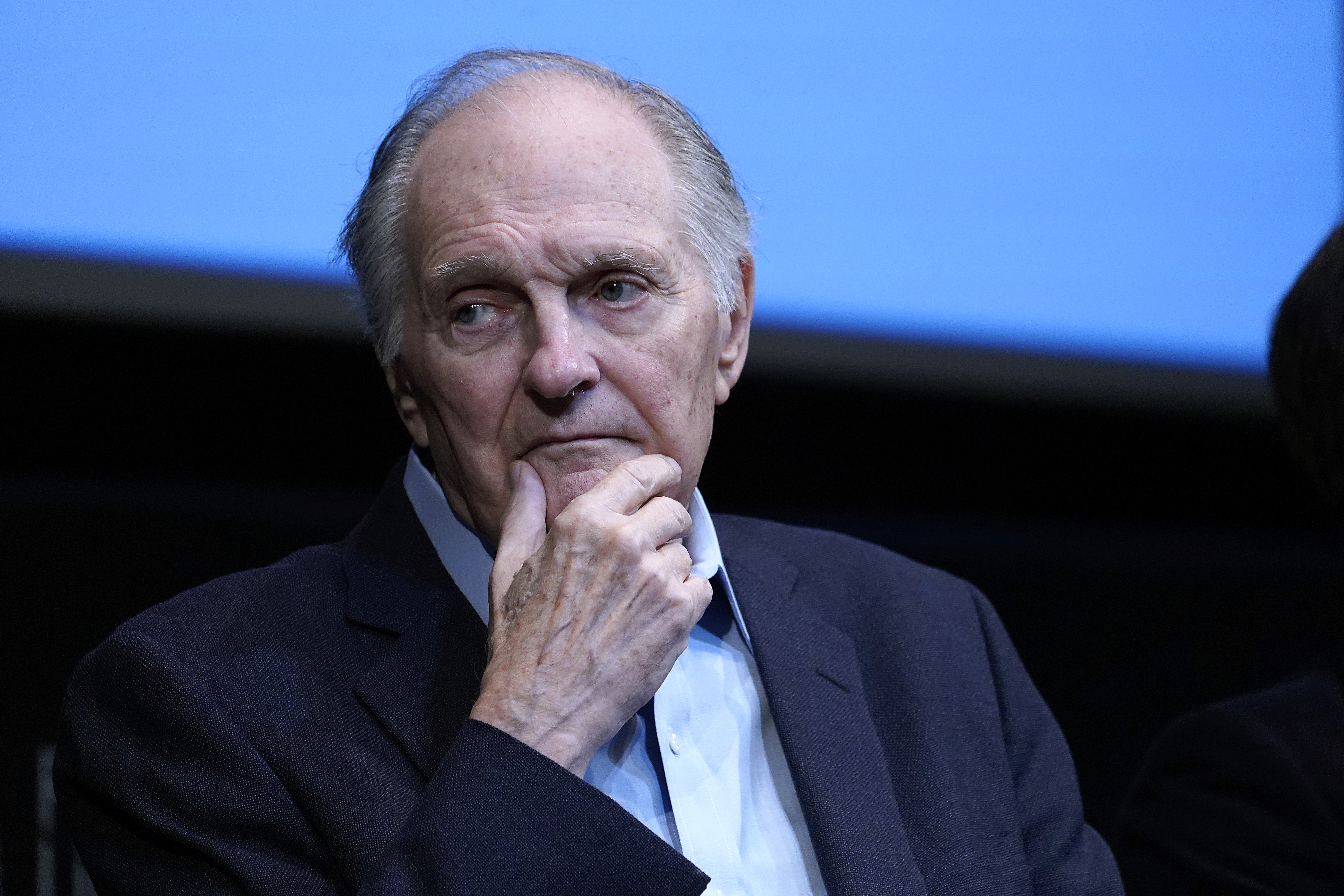 Alan Alda speaks during the film discussion of "Marriage Story" during the press conference at the Walter Reader Theater on October 04, 2019, in New York City. | Source: Getty Images