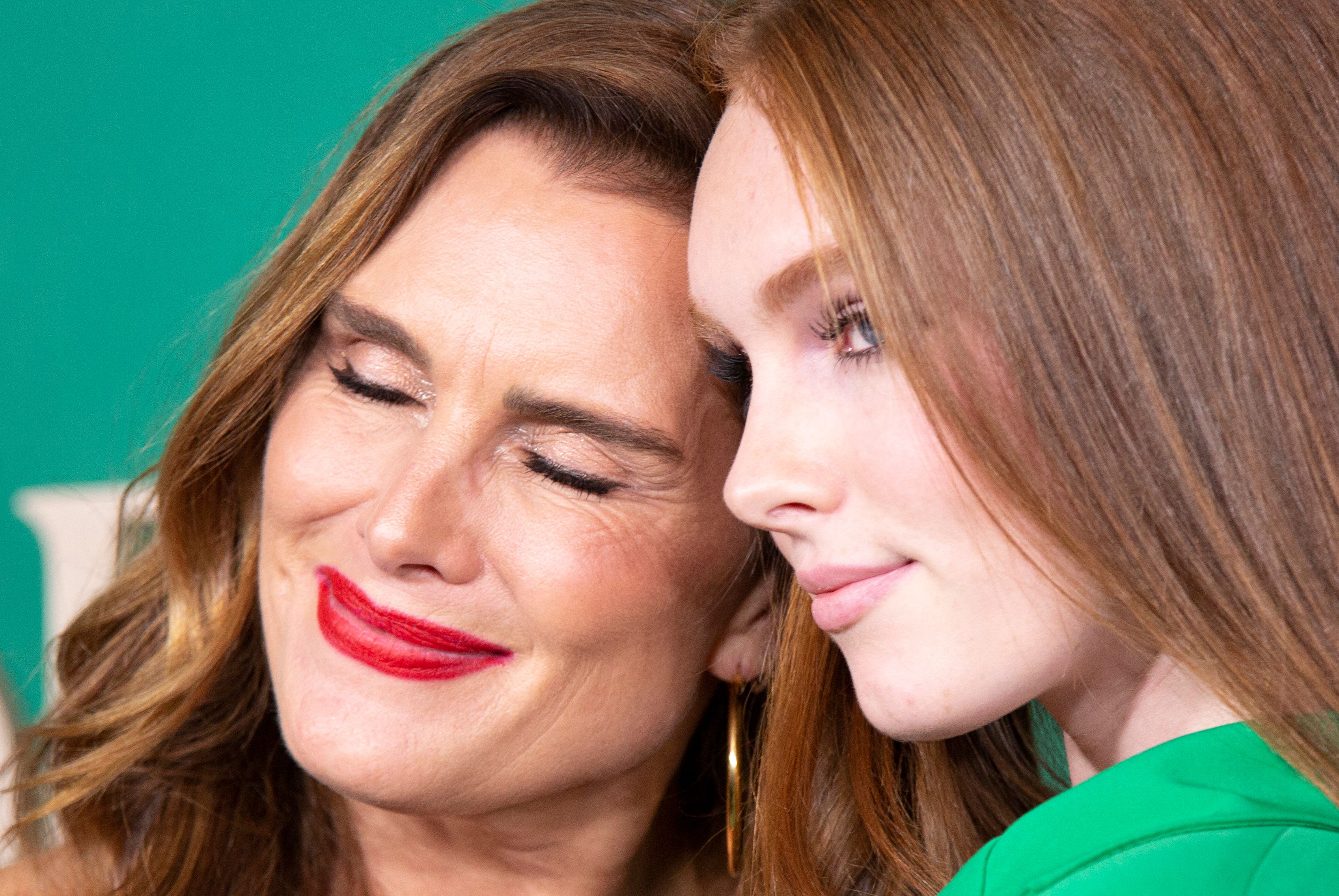 Actress Brooke Shields (L) and her daughter Rowan Francis Henchy attend the New York premiere of Apple original film "Spirited" at the Allice Tully Hall, in New York City, on November 7, 2022. | Source: Getty Images