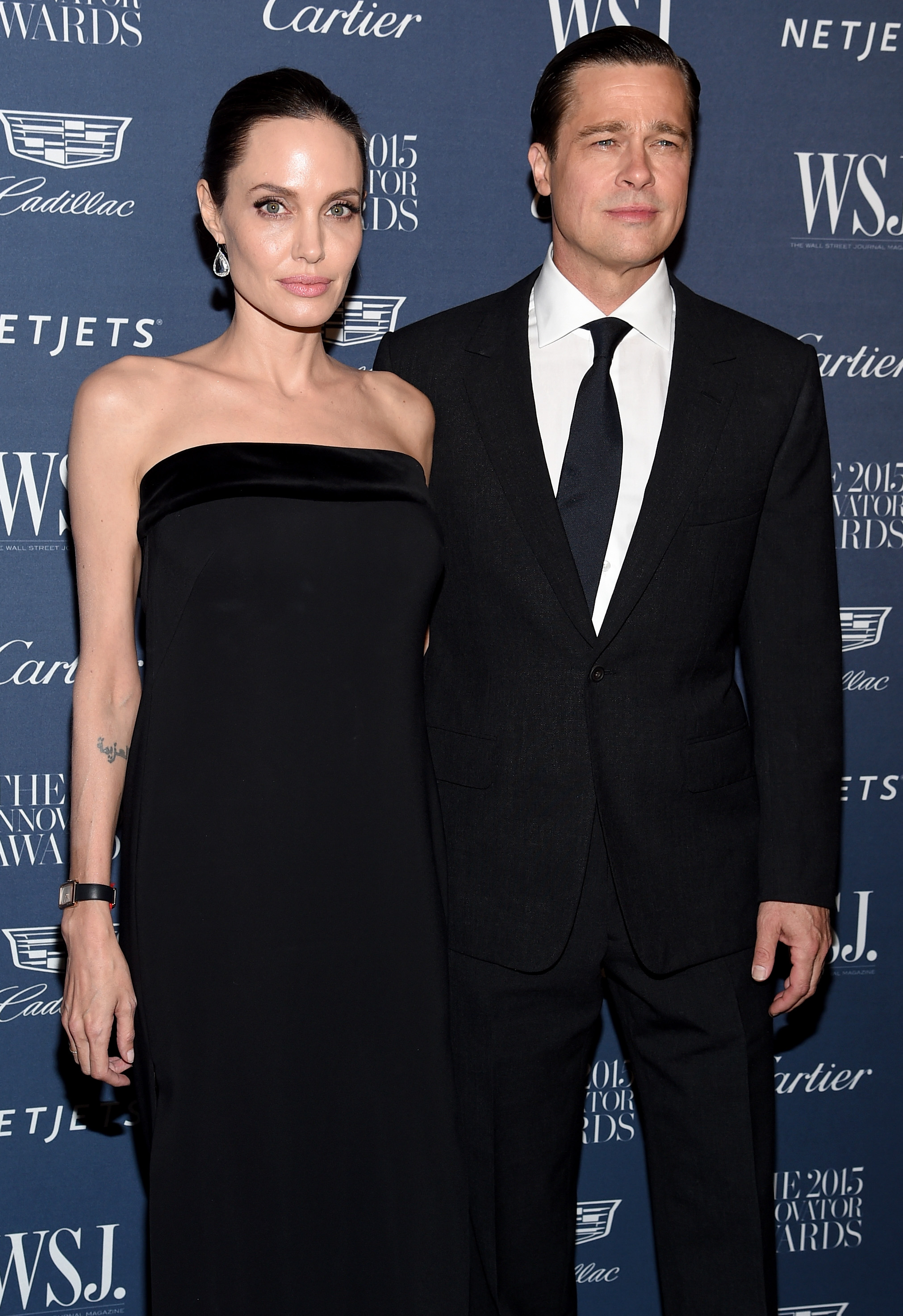 Angelina Jolie Pitt and Brad Pitt attend the WSJ. Magazine Innovator Awards on November 4, 2015, in New York City. | Source: Getty Images