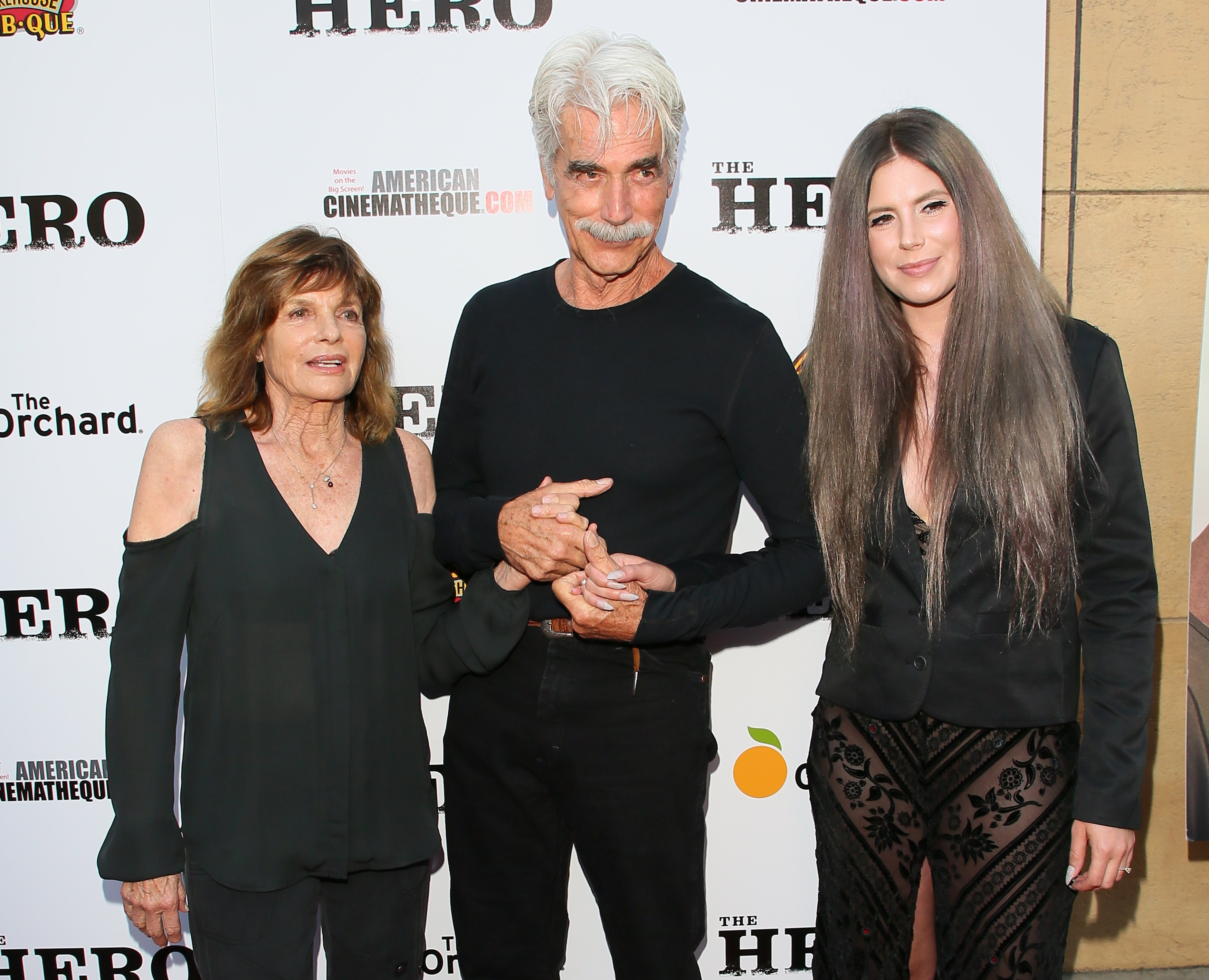 Katharine Ross, Sam Elliott, and their daughter Cleo Elliott Ross at\u00a0the premiere of "The Hero"\u00a0on June 5, 2017, in Hollywood, California | Source: Getty Images