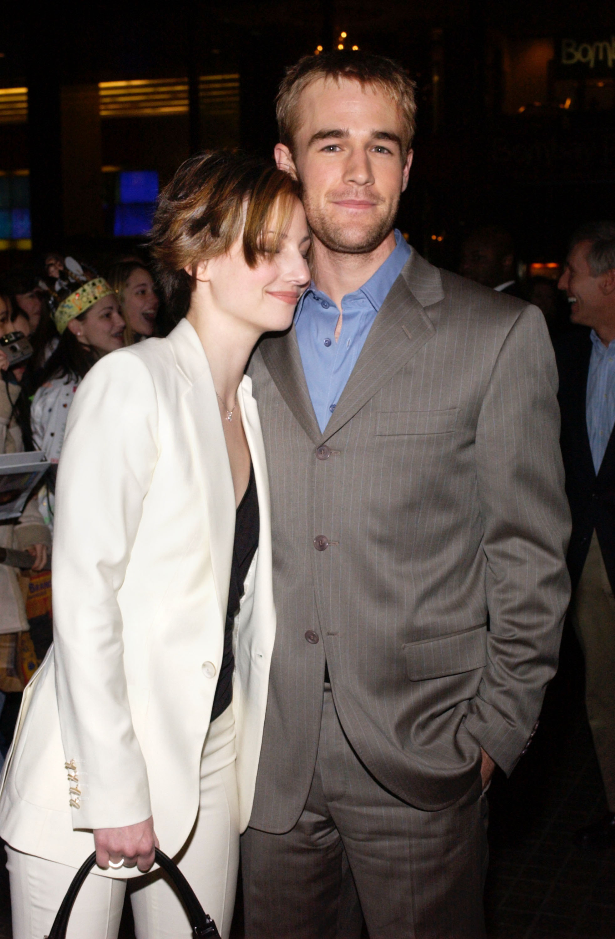 Heather McComb and James Van Der Beek at the celebration for the 100th episode of "Dawson's Creek" in New York City on February 19, 2002. | Source: Getty Images