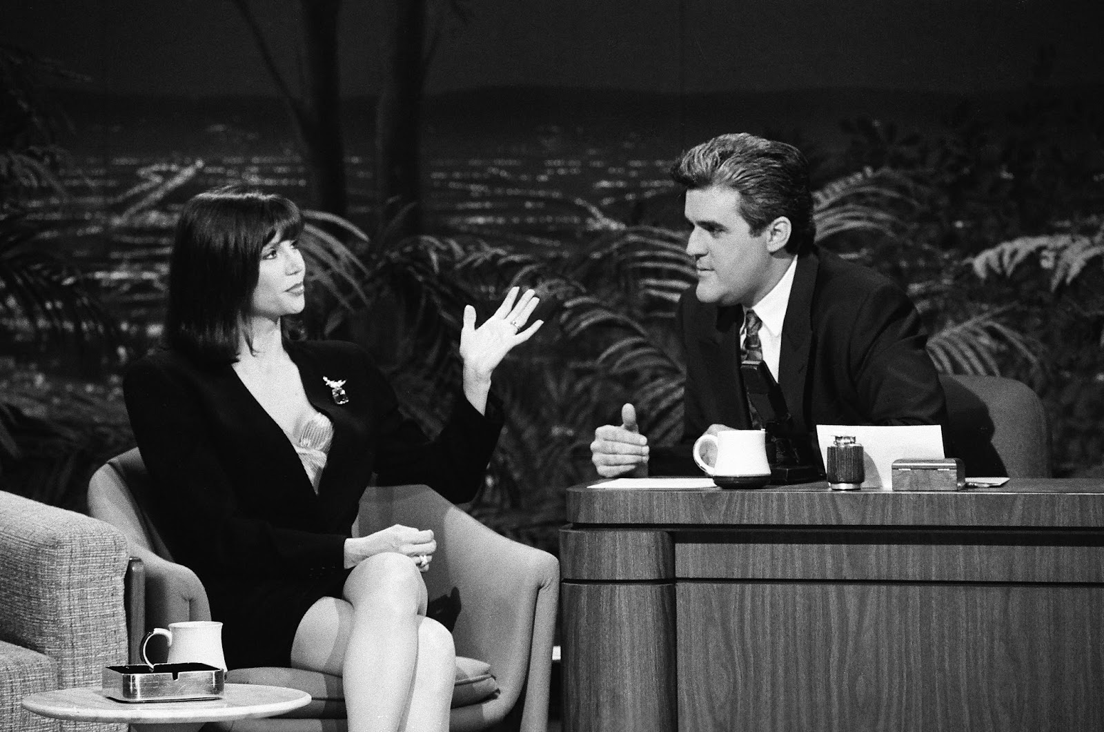 The actress on Jay Leno's talk show on April 2, 1991. | Source: Getty Images