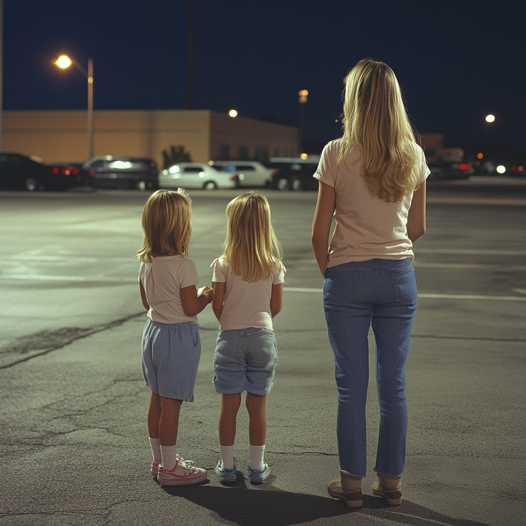 Linda talking to her daughters | Source: Midjourney