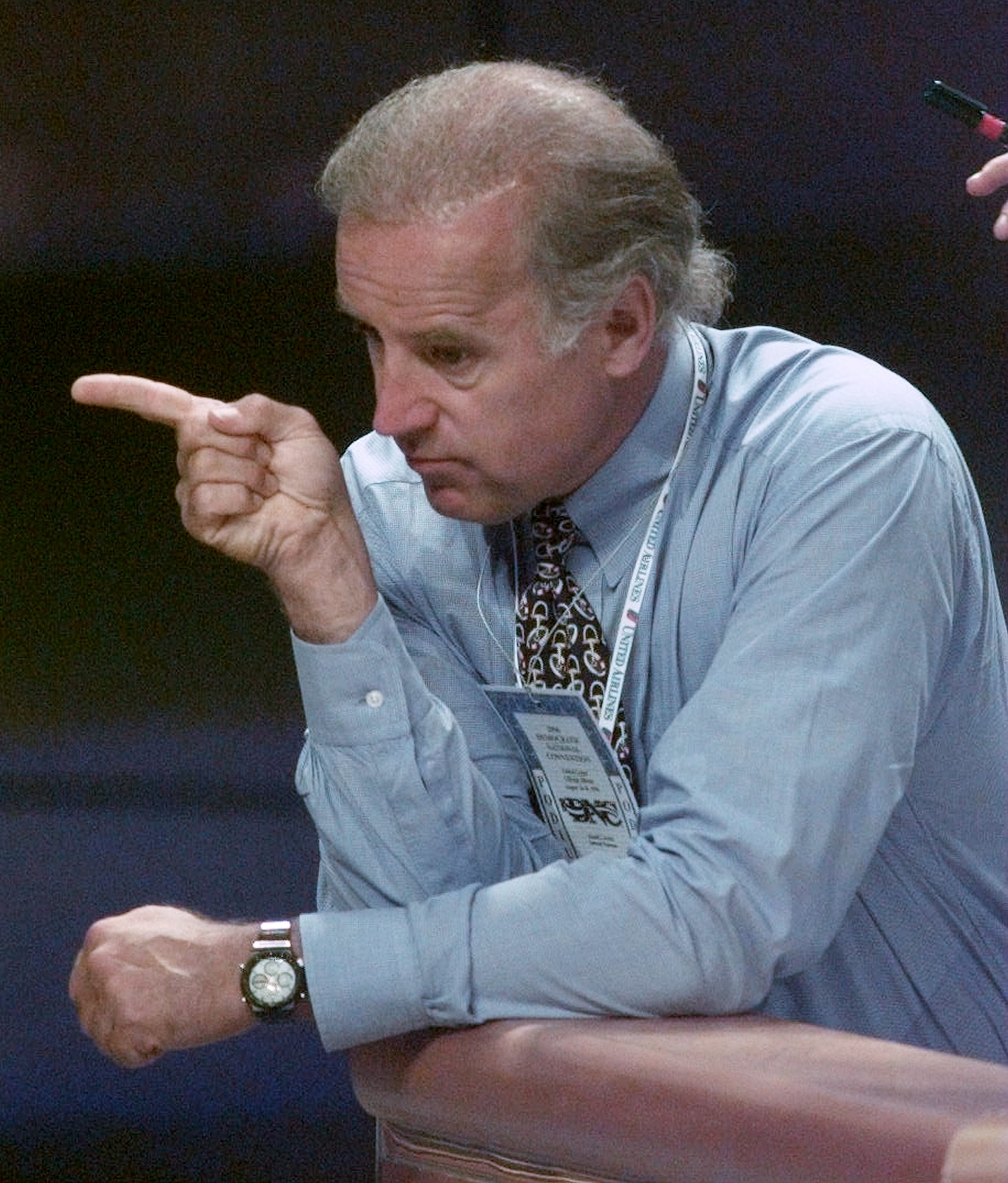 Joe Biden as he rehearses for his speech for Democratic National Convention in Chicago on August 27, 1996 | Source: Getty Images