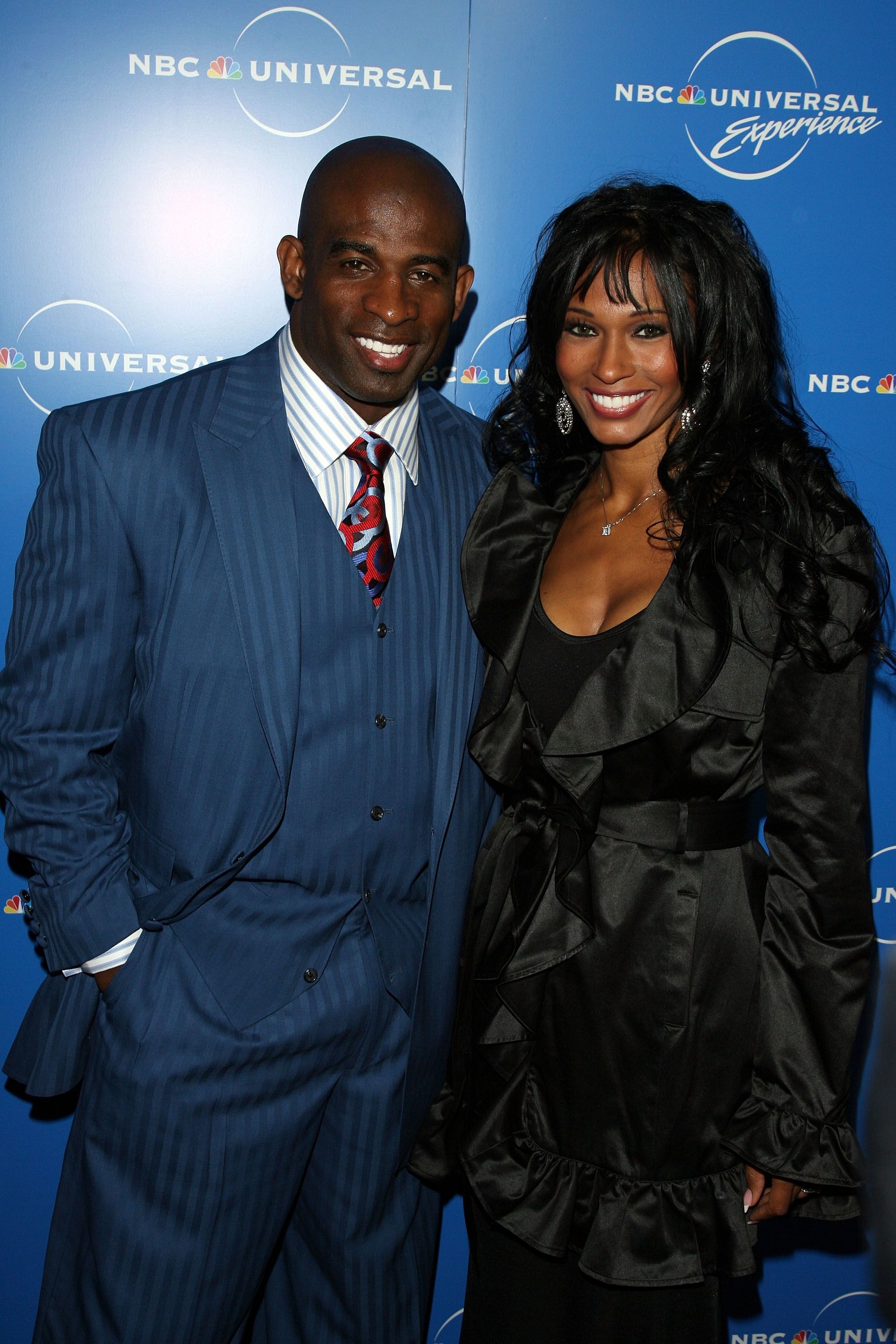 Deion Sanders and Pilar Biggers at NBC Universal Experience at Rockefeller Center on May 12, 2008 in New York City. | Photo: Getty Images