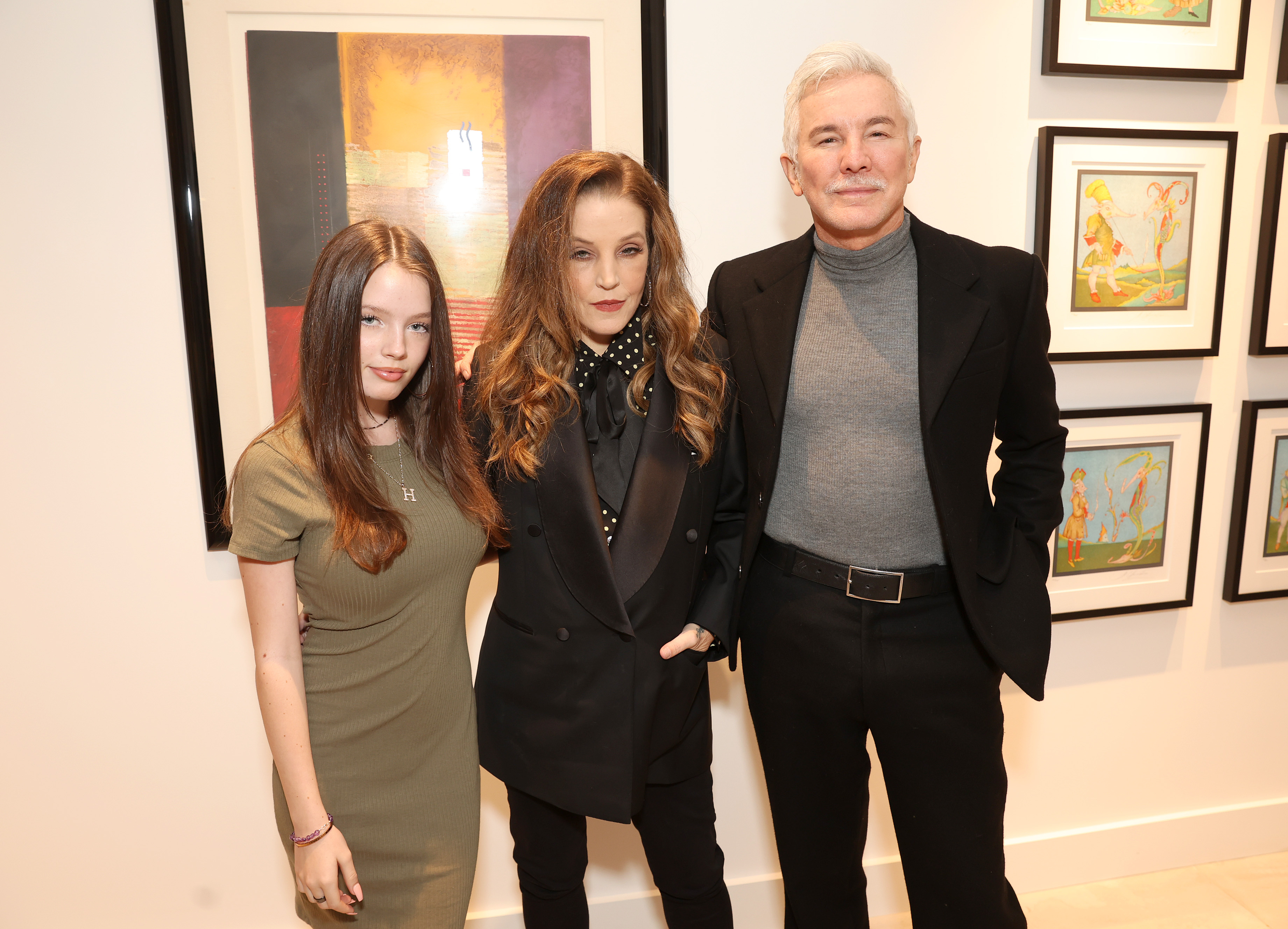 Harper Presley Lockwood, Lisa Marie Presley, and Baz Luhrmann attend THR Presents Live: ELVIS @ Ross House on December 10, 2022, in Los Angeles, California. | Source: Getty Images