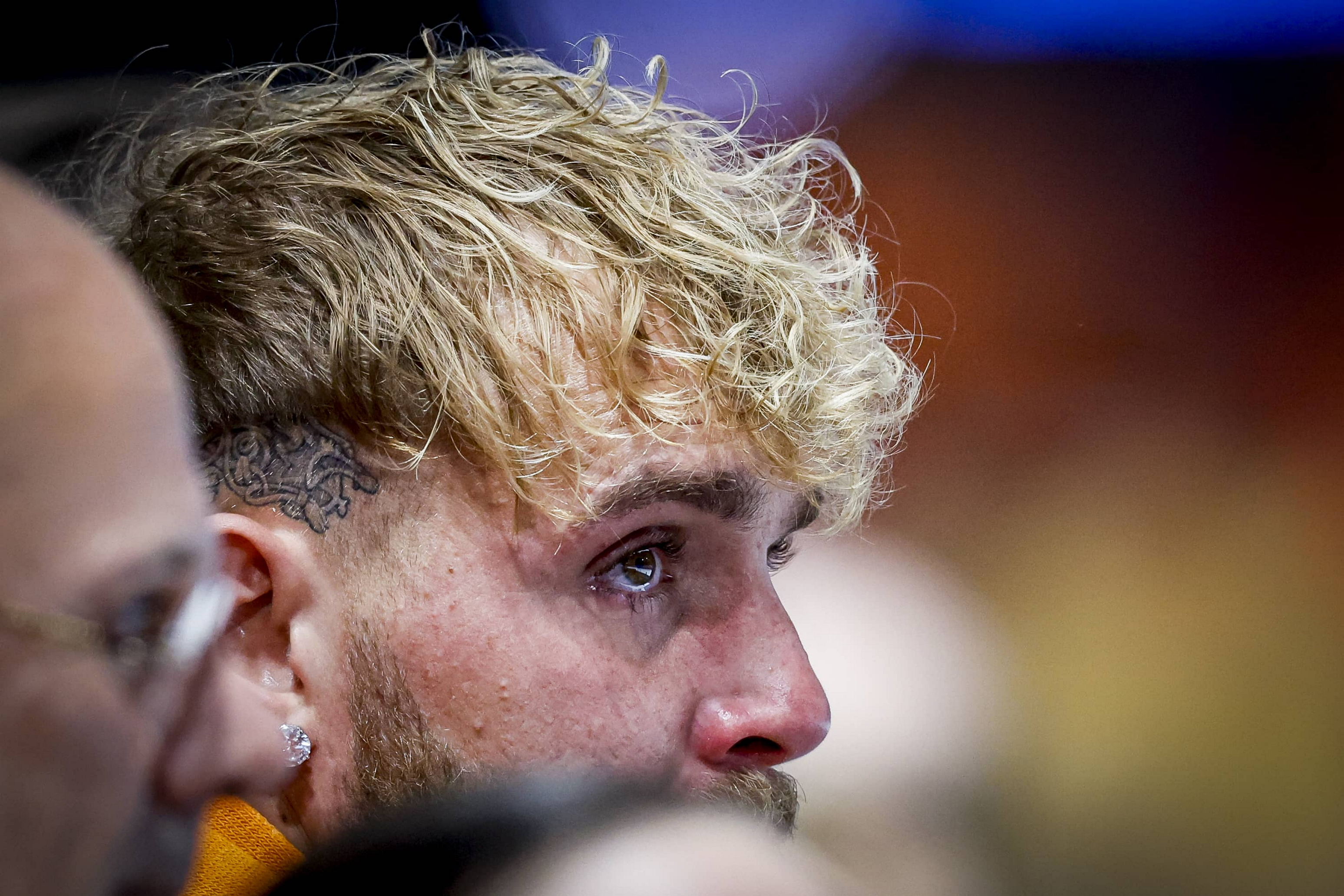This boxer and influencer crying in the stands at the Winter Olympic Games at Milano Speed Skating Stadium on February 9, 2026, in Milan, Italy | Source: Getty Images