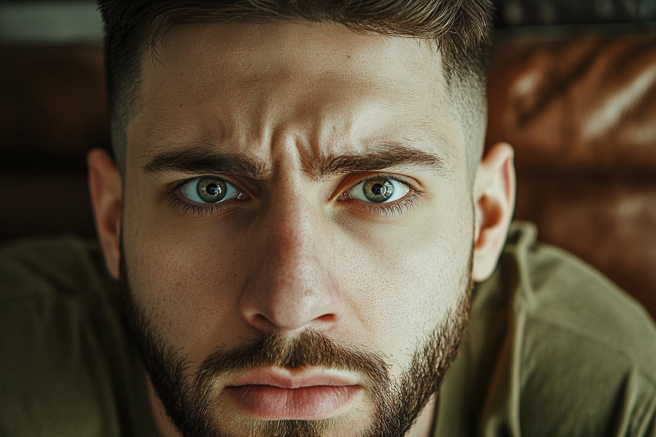 A close-up shot of a man's face | Source: Midjourney