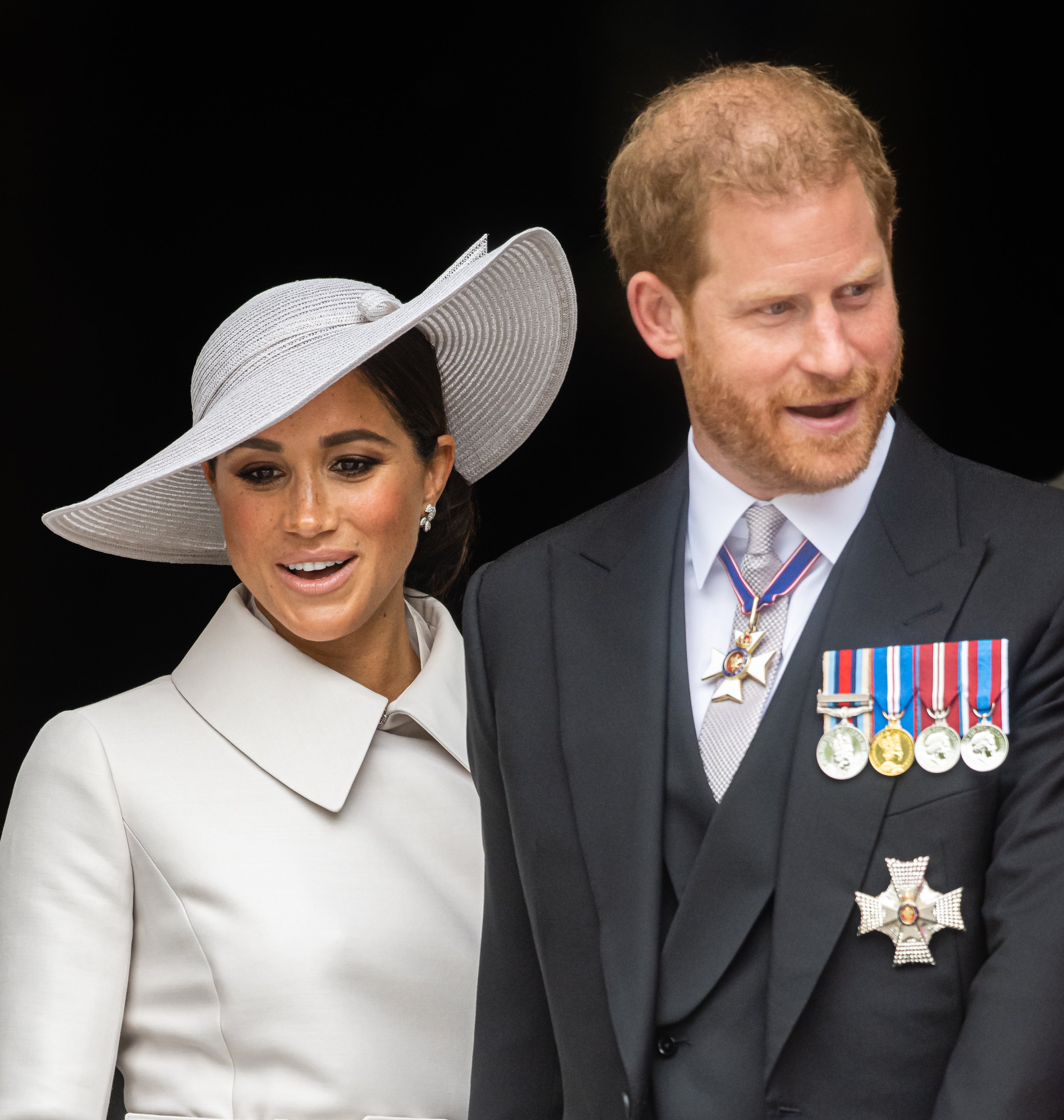 Duchess Meghan and Prince Harry attend the National Service of Thanksgiving at St Paul's Cathedral on June 3, 2022, in London, England. | Source: Getty Images
