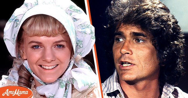 Alison Arngrim as Nellie on "Little House on the Priarie" [left] Michael Landon on "Little House on the Prairie" [right]. | Photo: Getty Images