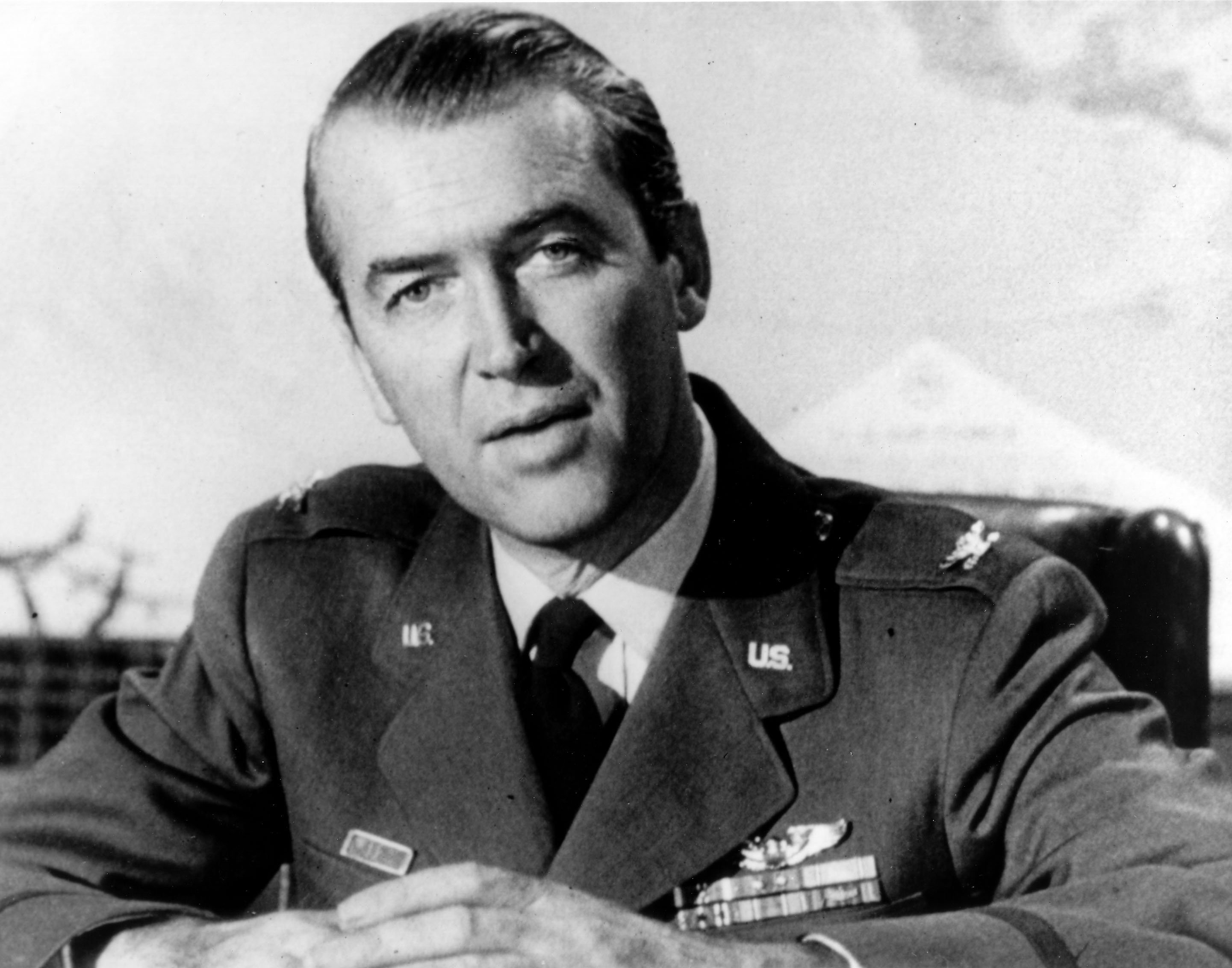 Jimmy Stewart while serving in the Air Force during the 1940s. | Source: Wikimedia Commons.