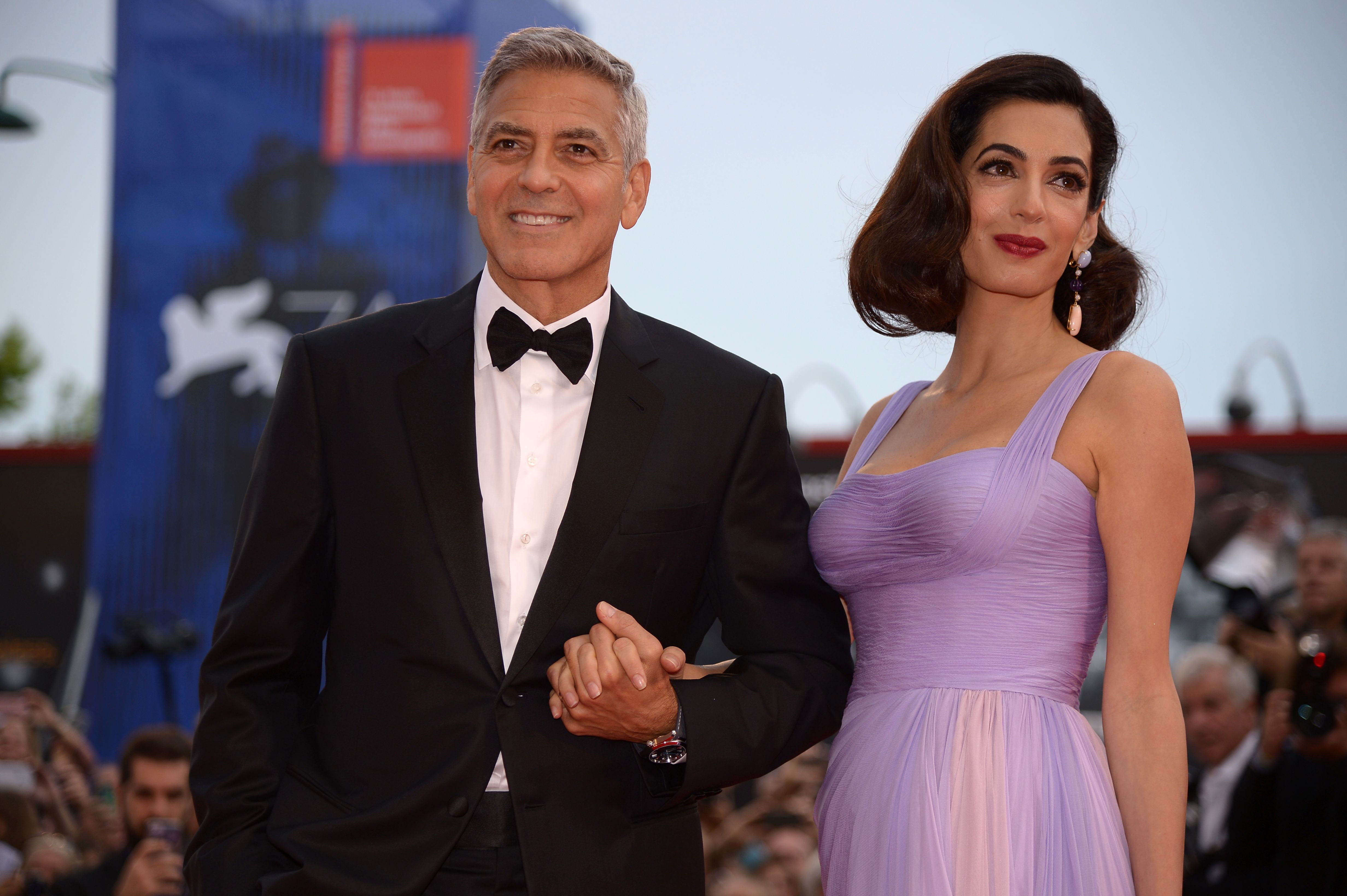 Hollywood actor and director George Clooney, accompanied by his wife Amal, graced the premiere of the movie "Suburbicon" at the 74th Venice Film Festival on the picturesque Venice Lido | Source: Getty Image