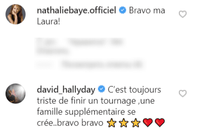 Commentaires de David Hallyday et de Nathalie Baye sur la video de Laura Smet | Photo : Instagram / Laura Smet Commentaires de David Hallyday et de Nathalie Baye sur la video de Laura Smet | Photo : Instagram / Laura Smet