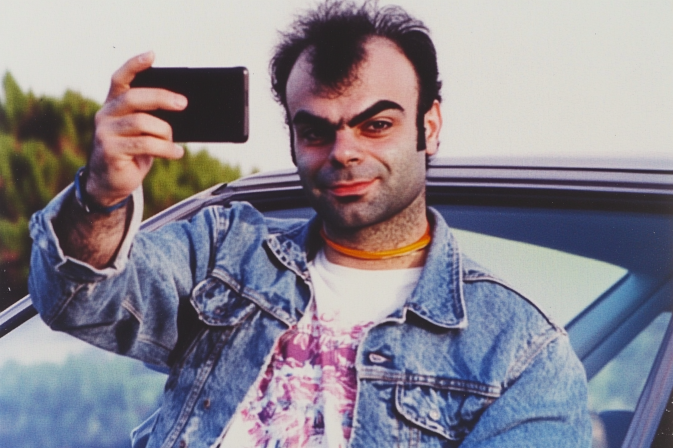 A man taking a selfie by his car | Source: Midjourney