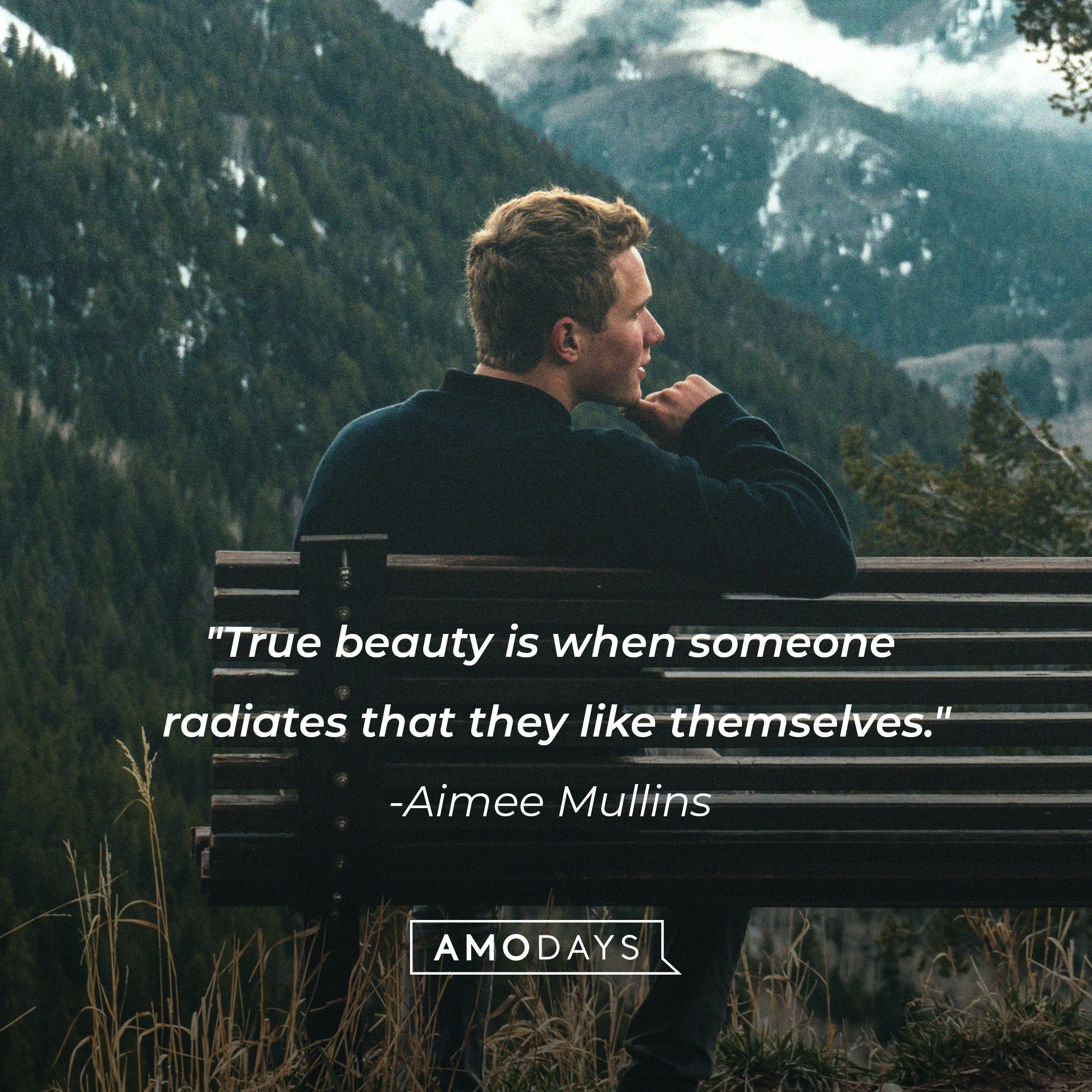 Aimee Mullins’ quote: "True beauty is when someone radiates that they like themselves." | Image: AmoDays   