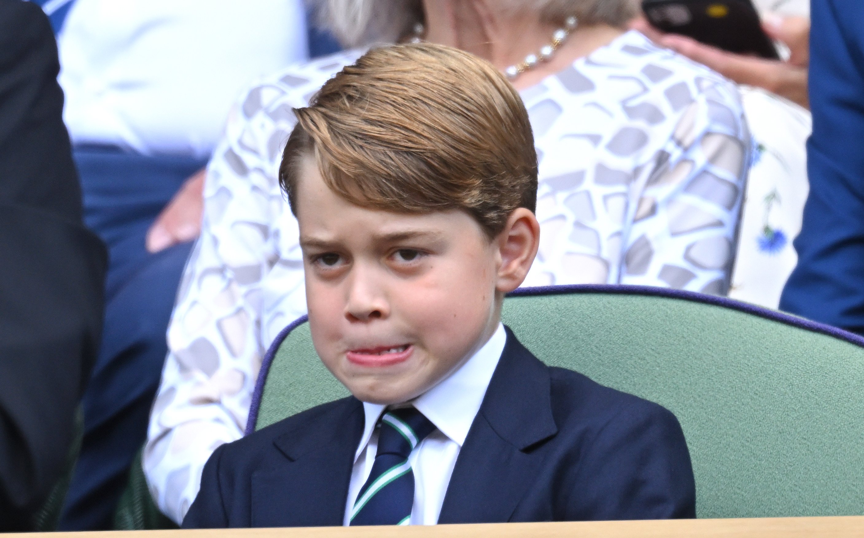 Prince George of Cambridge attending the Men's Singles final at All England Lawn Tennis and Croquet Club on July 10, 2022 in London, England.︳Source: Getty Images