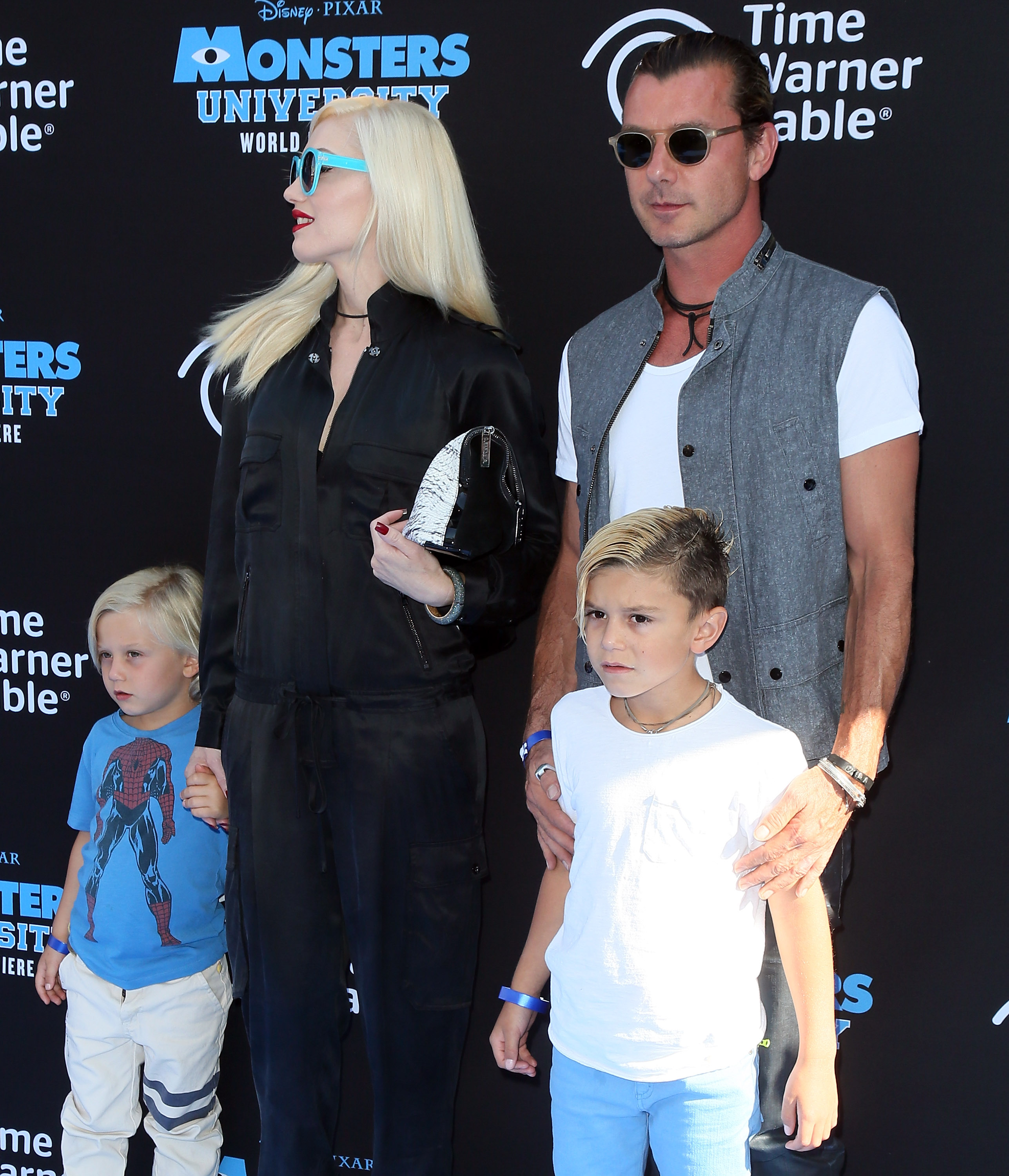Gwen Stefani and Gavin Rossdale attend the premiere of Monsters University with their sons Zuma and Kingston in Hollywood, California, on June 17, 2013 | Source: Getty Images