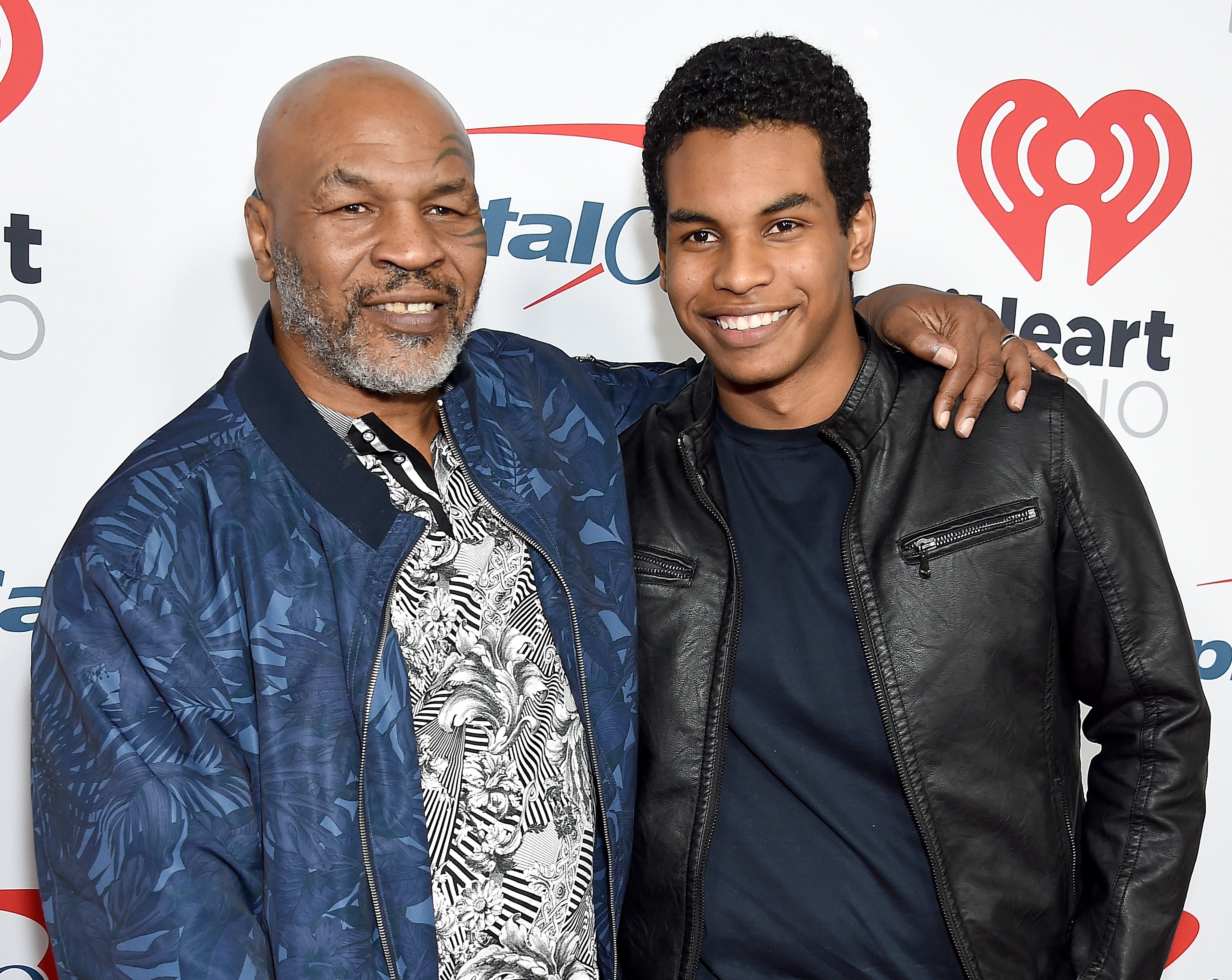 Mike Tyson and Miguel Leon Tyson at iHeartRadio Theater on January 18, 2019, in Burbank, California. | Source: Getty Images