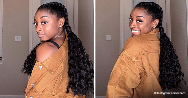 Simone Biles Shows off Curly Pigtail Braids in Adorable Photos