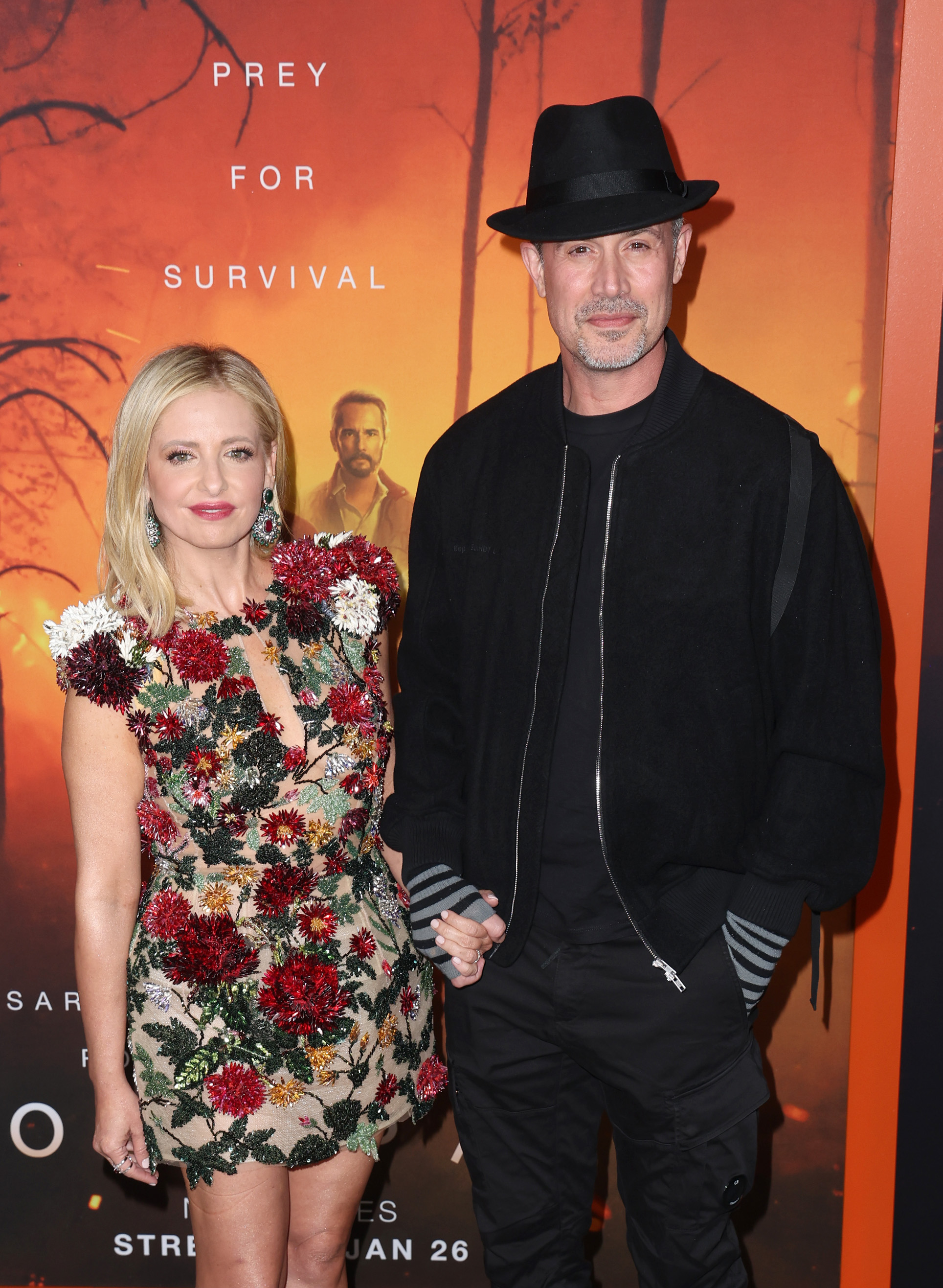 Sarah Michelle Gellar and Freddie Prinze Jr. at the Los Angeles premiere of "Wolf Pack," 2023 | Source: Getty Images