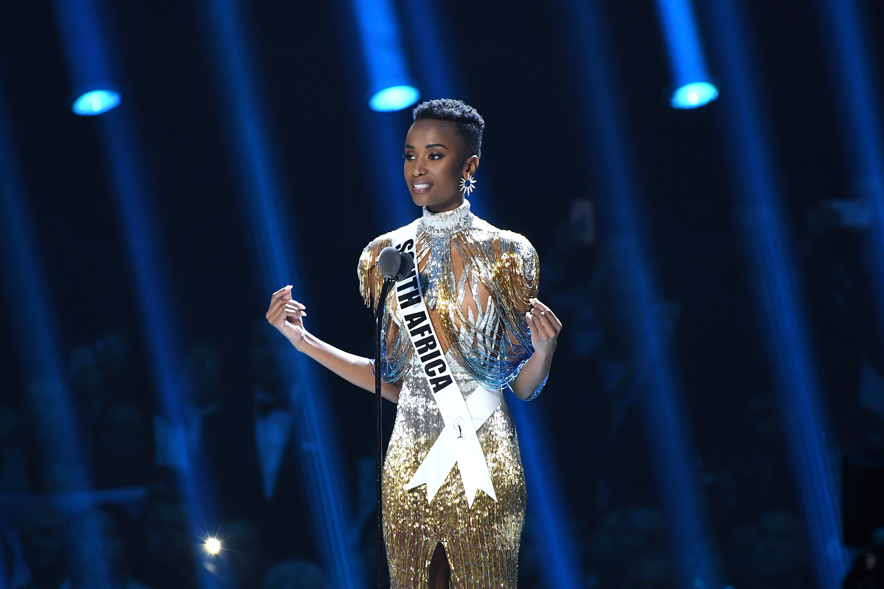 Zozibini Tunzi en Atlanta en diciembre de 2019. | Foto: Getty Images