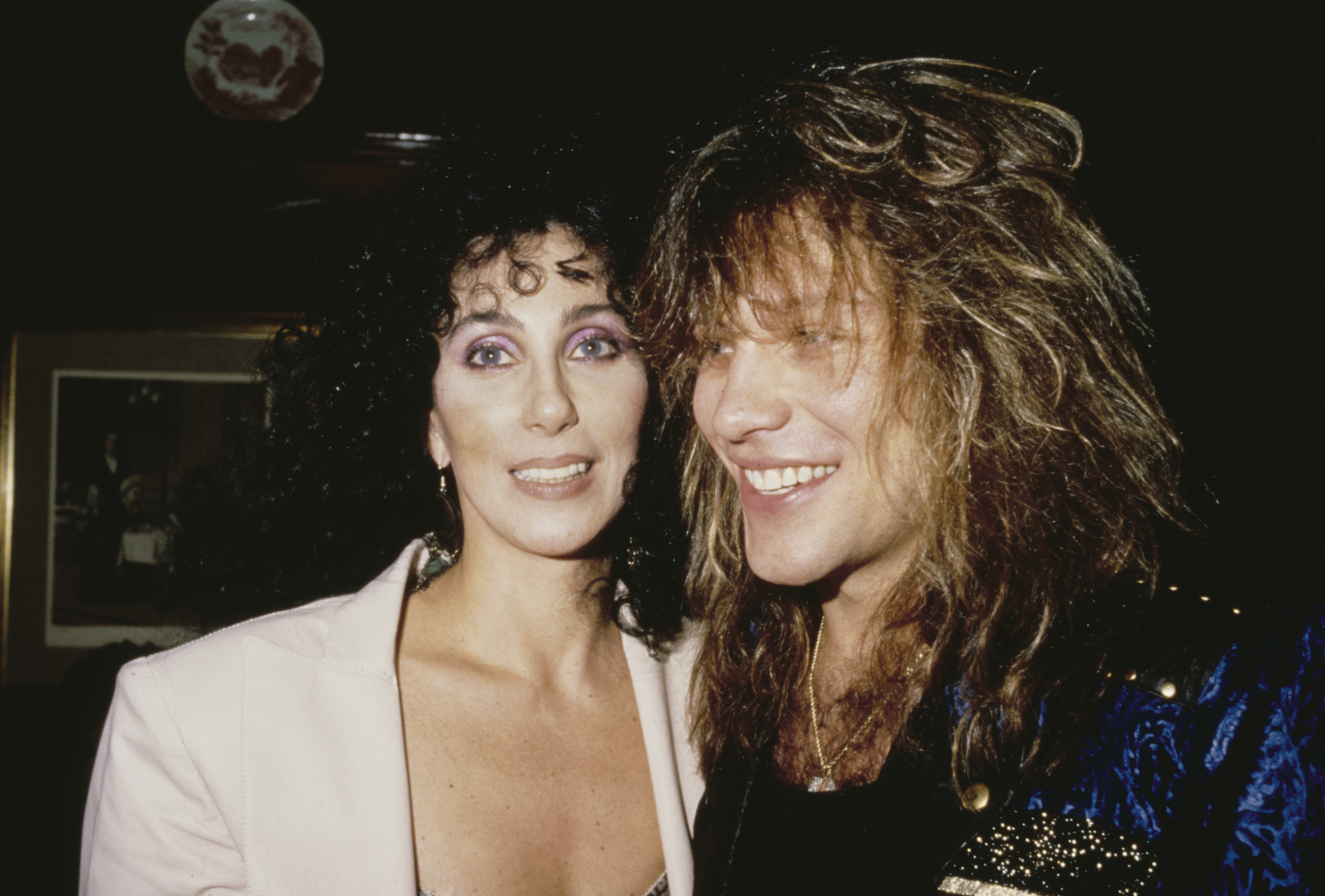 Cher and Jon Bon Jovi at the 15th Annual American Music Awards, held at the Shrine Auditorium in Los Angeles, California on January 25, 1988 | Source: Getty Images