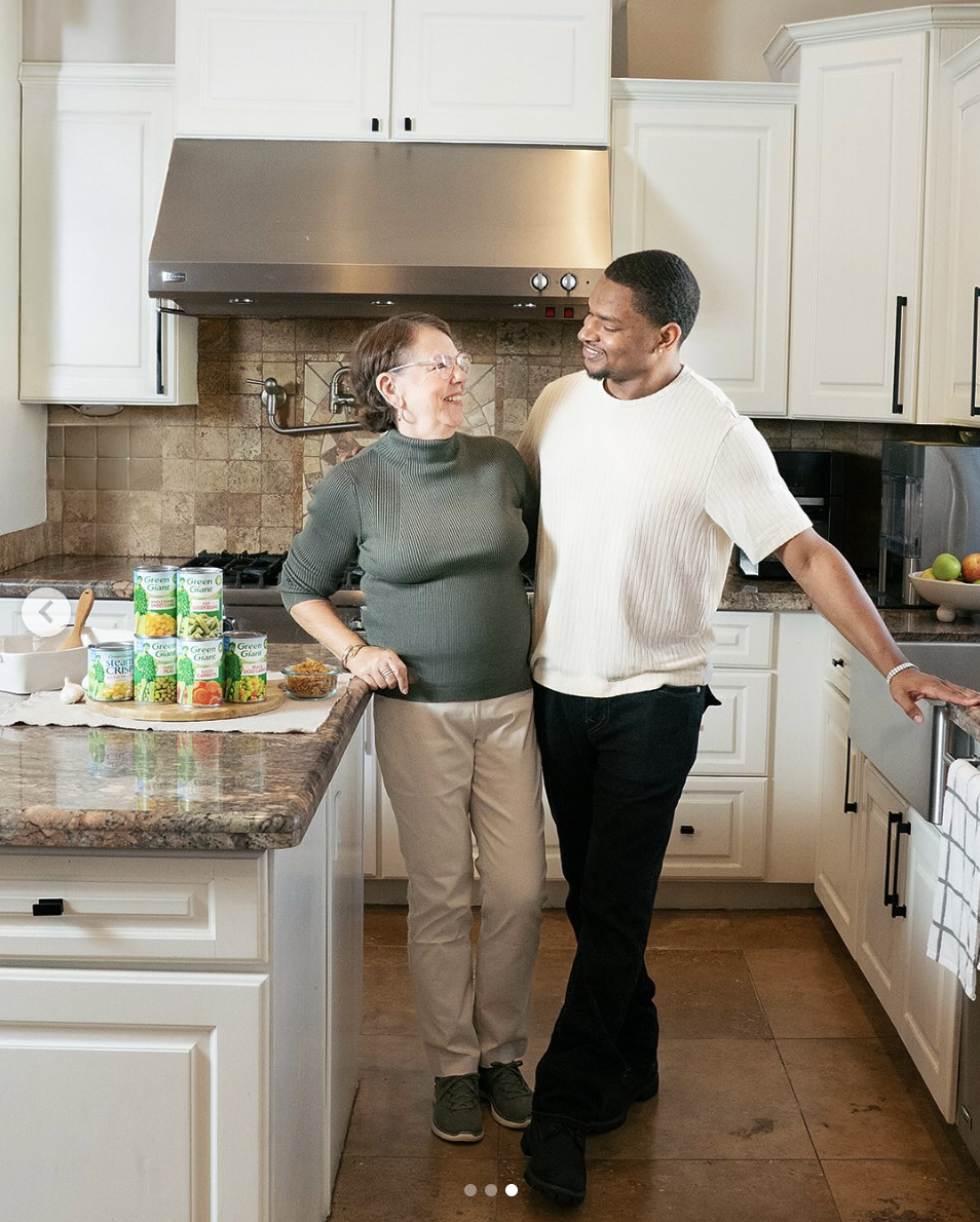 Wanda Dench and Jamal Hinton are seen in a heartfelt photo, dated November 13, 2025| Source: Instagram/jamalhinton12