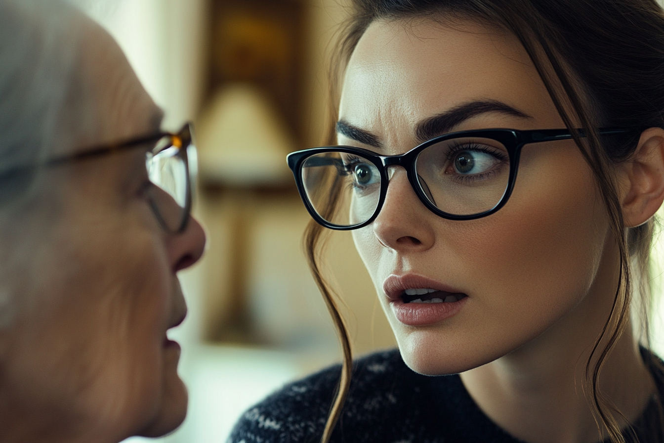 A woman talking to her mother | Source: Midjourney