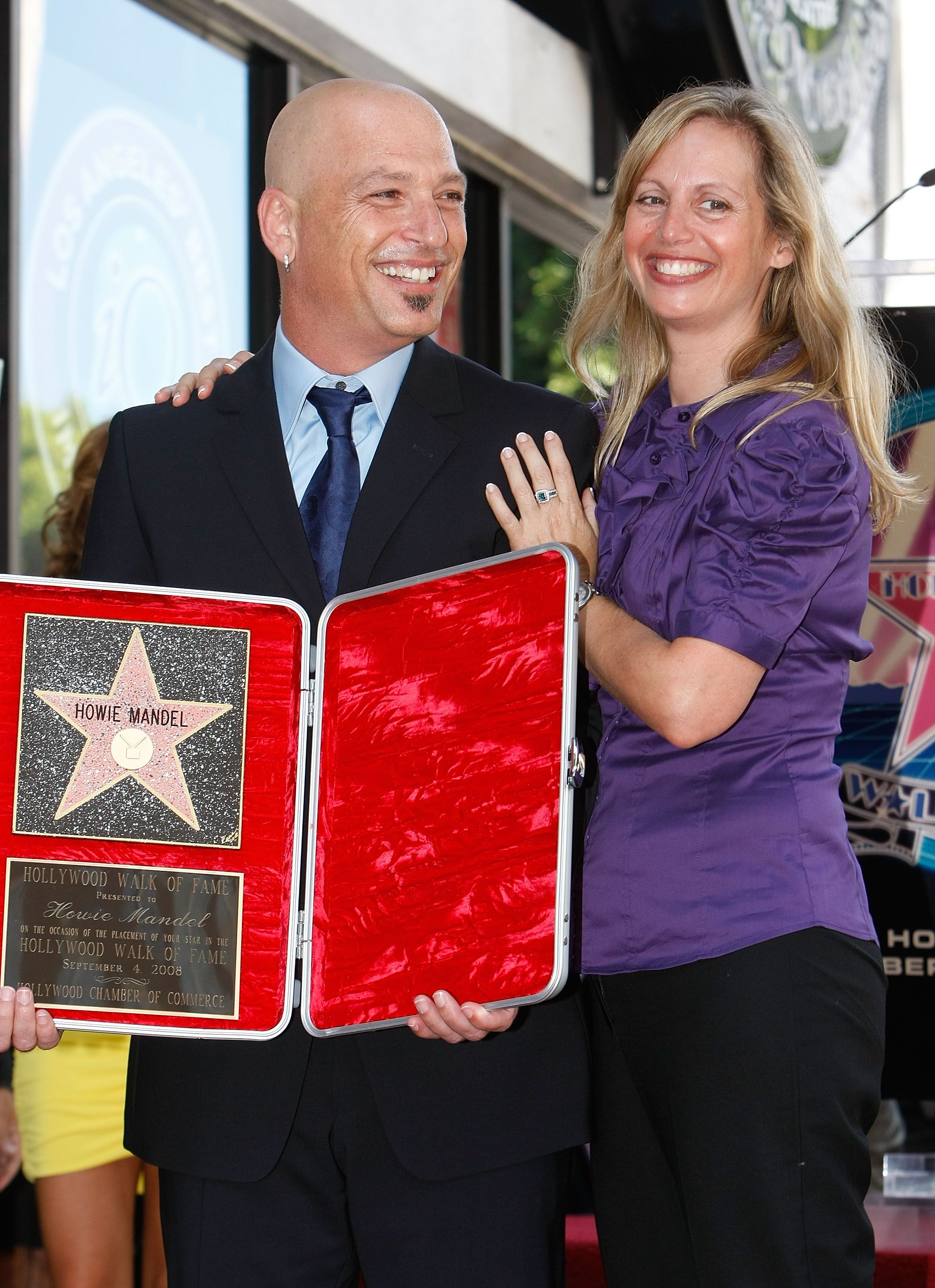 Howie Mandel and Terry Mandel at Howie's star on the Hollywood Walk of Fame on September 4, 2008 in Los Angeles, California. | Source: Getty Images