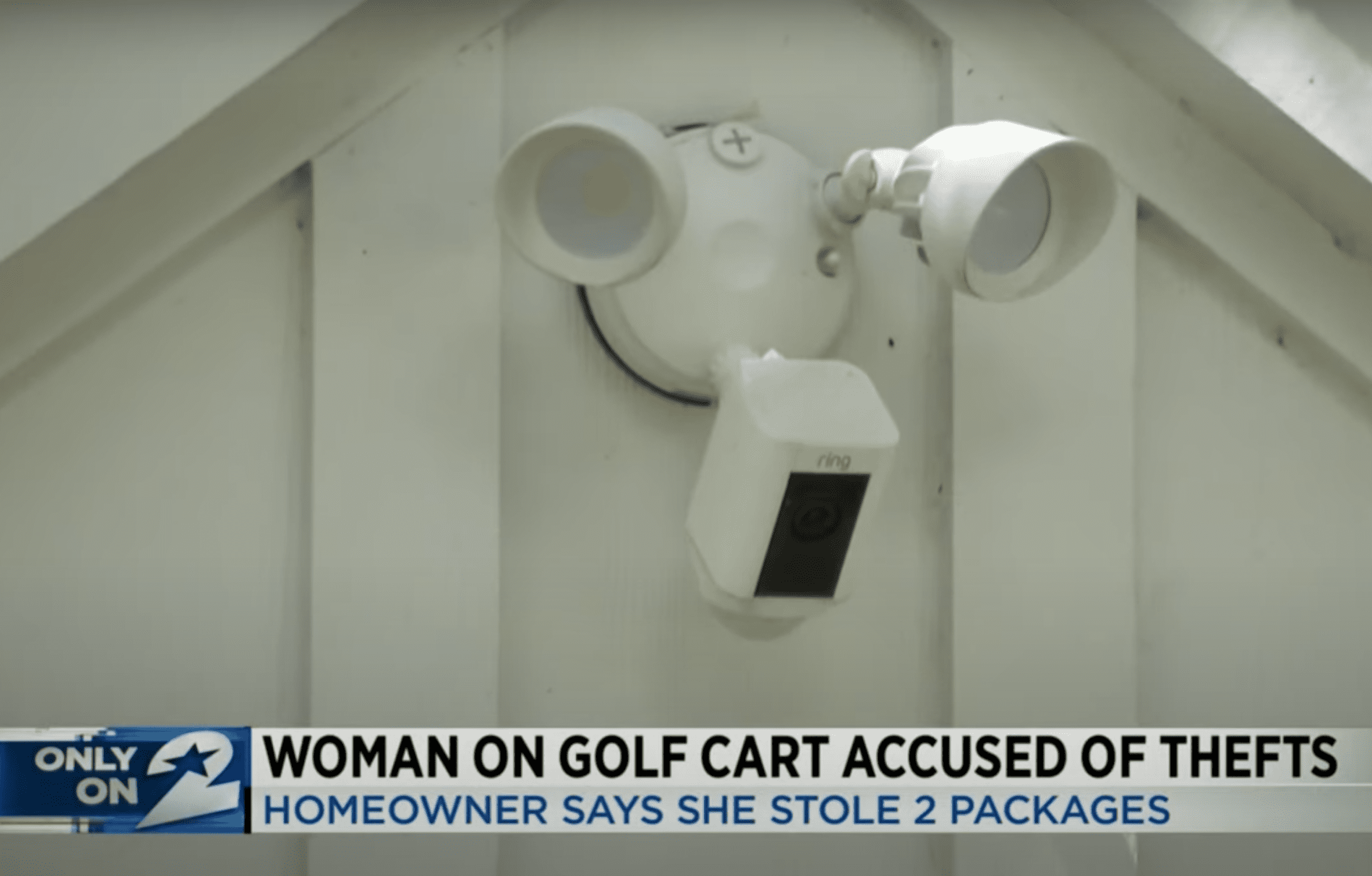 The home security cameras that recorded a woman as she stole two parcels from a front porch | Photo: Youtube/KPRC 2 Click2Houston