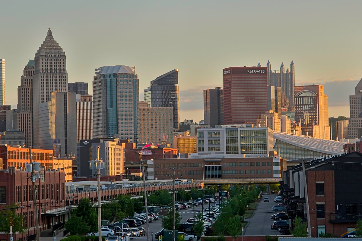 Pittsburgh, Pennsylvania, photographed at dusk on June 9, 2024. | Source: Getty Images