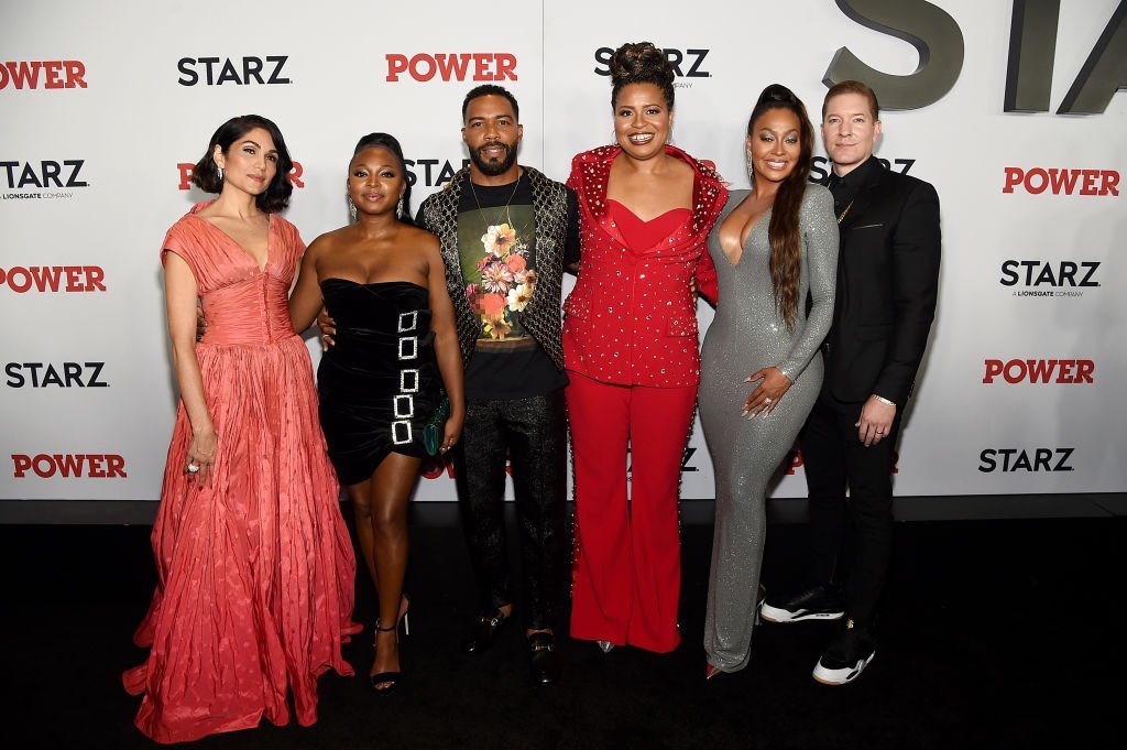 (L-R) Lela Loren, Naturi Naughton, Omari Hardwick, Courtney A. Kemp, La La Anthony, & Joseph Sikora at "Power" Season 6 Red Carpet Premiere on Aug. 20, 2019 in New York City | Photo: Getty Images