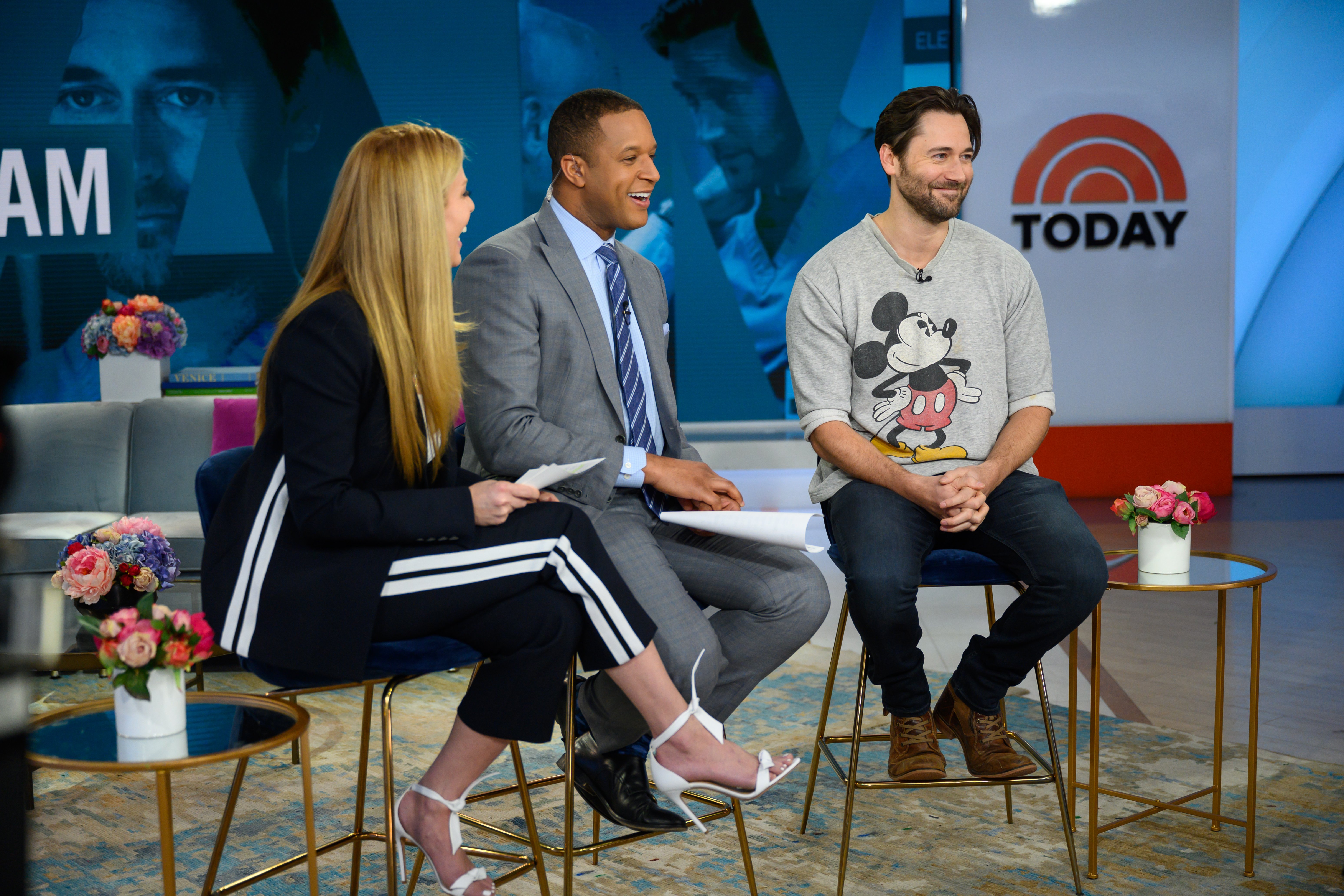 Jill Martin, Craig Melvin and Ryan Eggold on the "Today" show, February 17, 2020. | Source: Getty Images