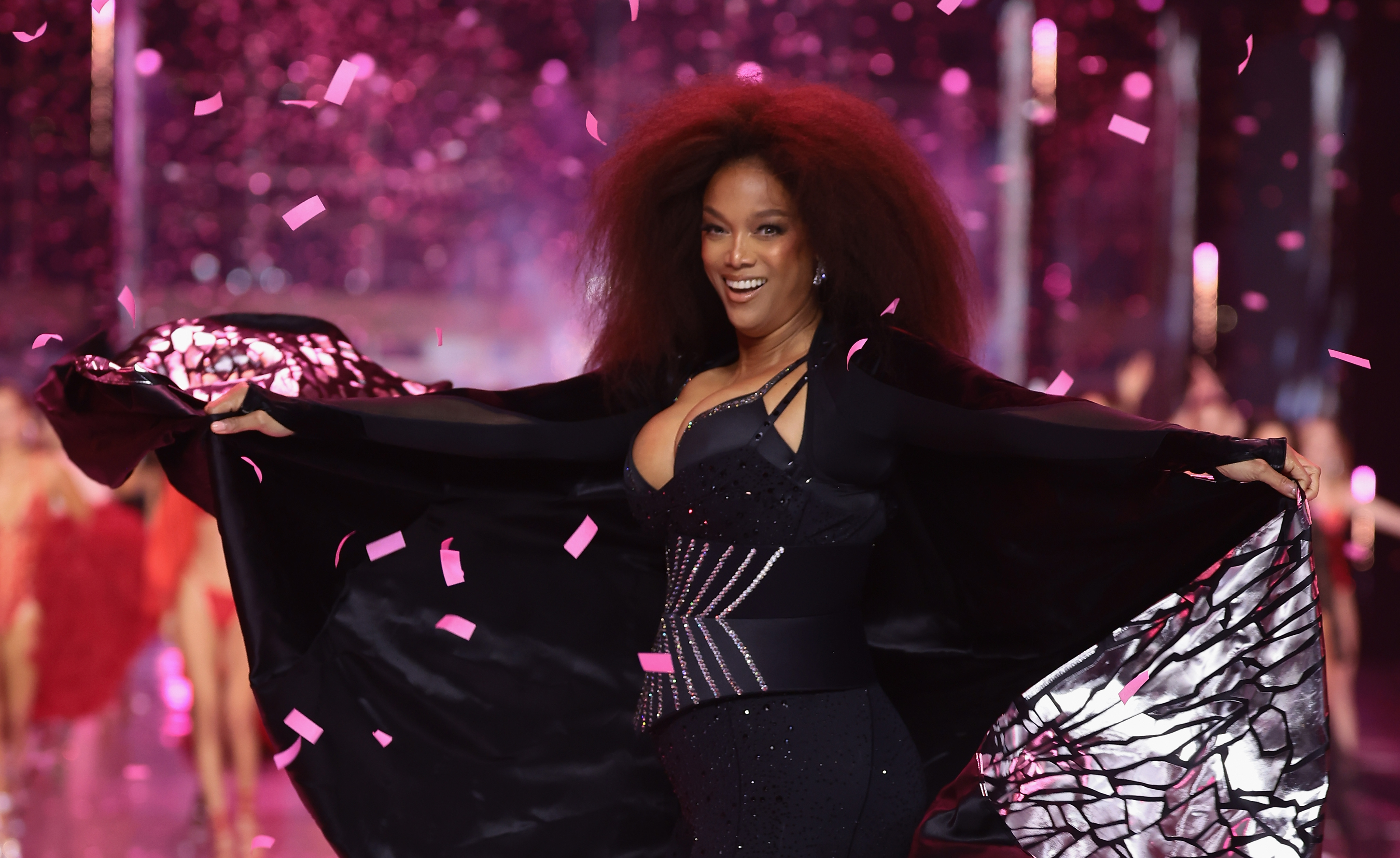 Tyra Banks walks the runway for the Victoria's Secret Fashion Show on October 15, 2024 in New York City | Source: Getty Images