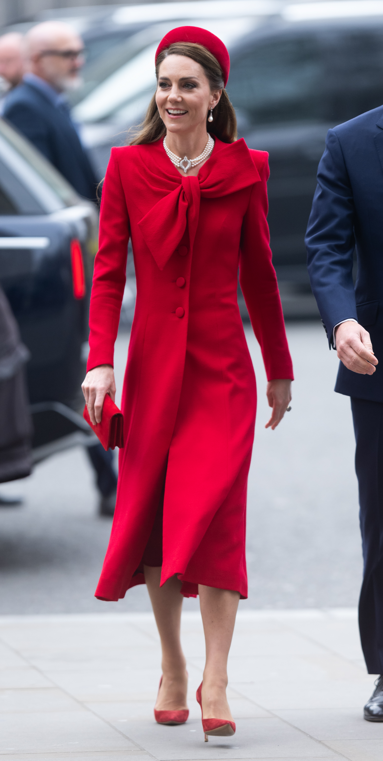 The Princess of Wales is seen walking during her time at the celebrations for Commonwealth Day at Westminster Abbey on March 10, 2025 | Source: Getty Images