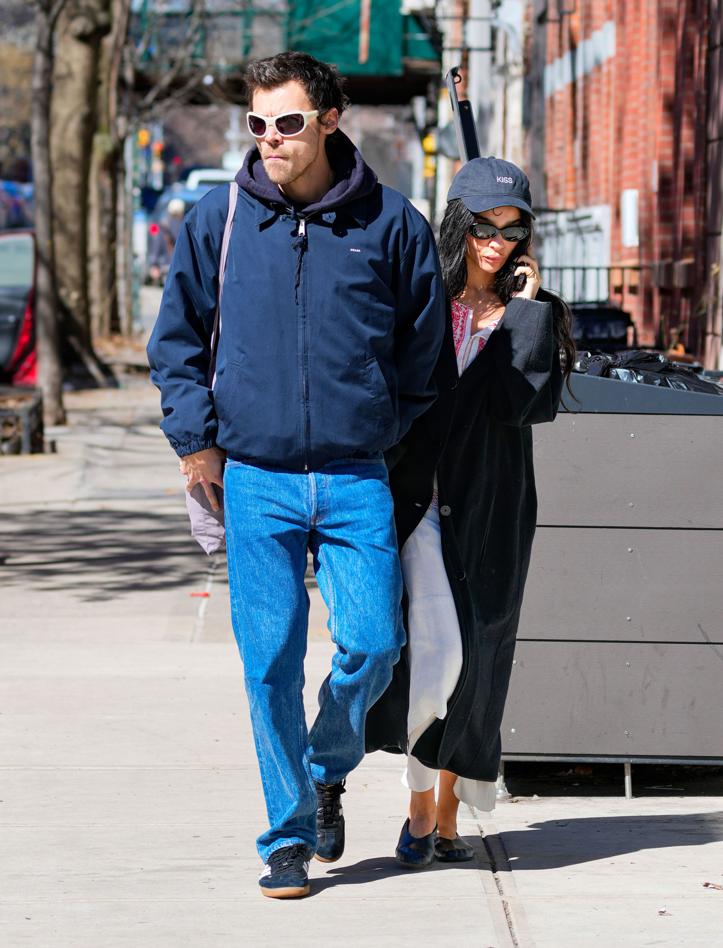 Zoe Kravitz and her current partner are seen on March 9, 2026 in New York City | Source: Getty Images