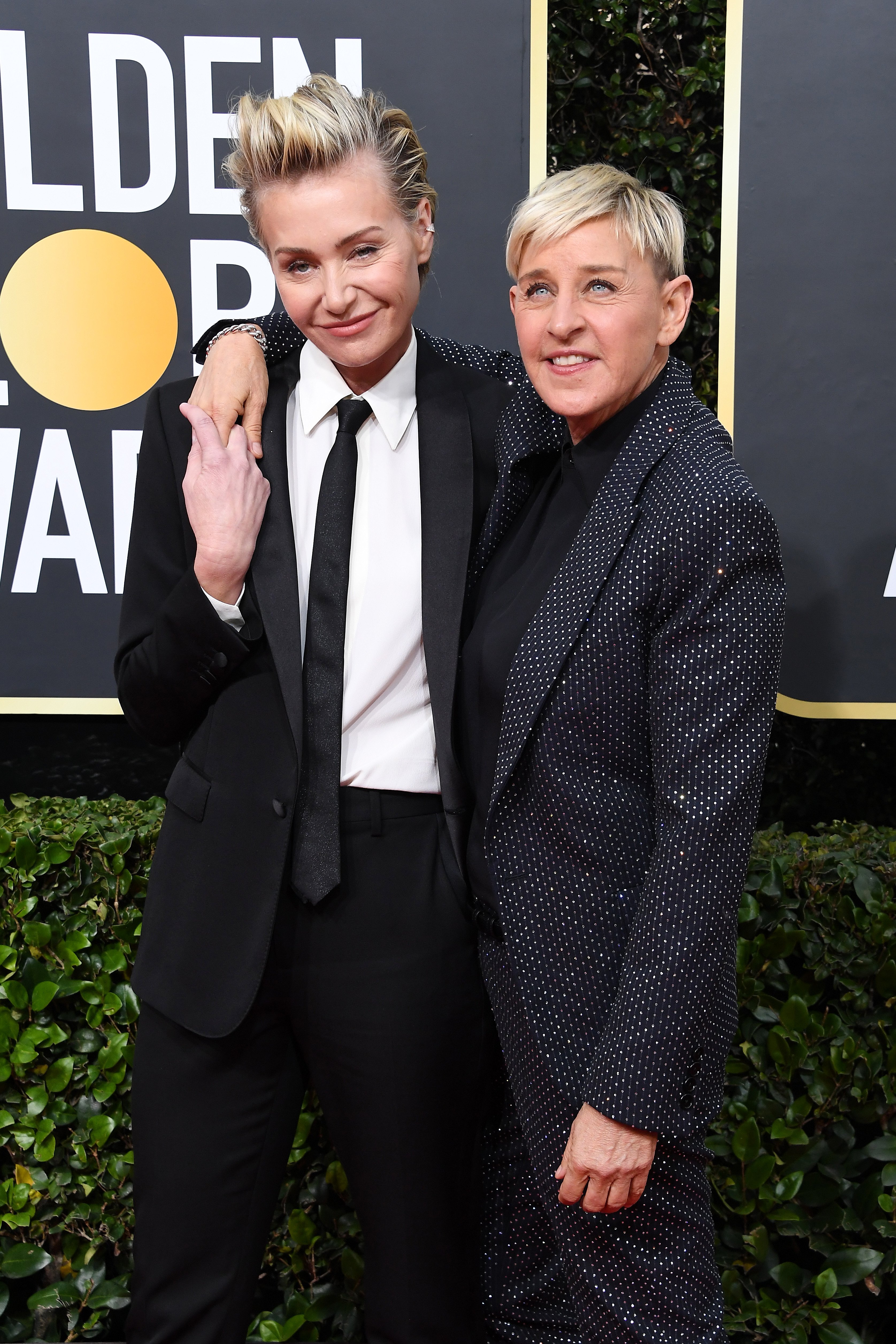 Portia de Rossi and Ellen DeGeneres attend the 77th Annual Golden Globe Awards on January 05, 2020, in Beverly Hills, California. | Source: Getty Images.