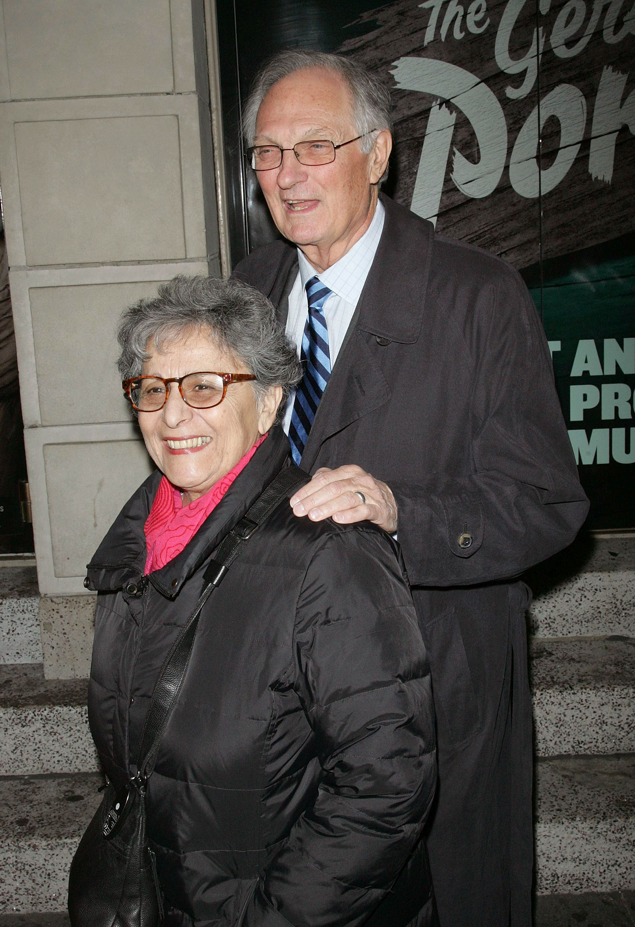 Actor Alan Alda (R) and wife attend "The Gershwins' Porgy and Bess" Broadway opening night at the Richard Rodgers Theatre on January 12, 2012, in New York City | Source: Getty Images