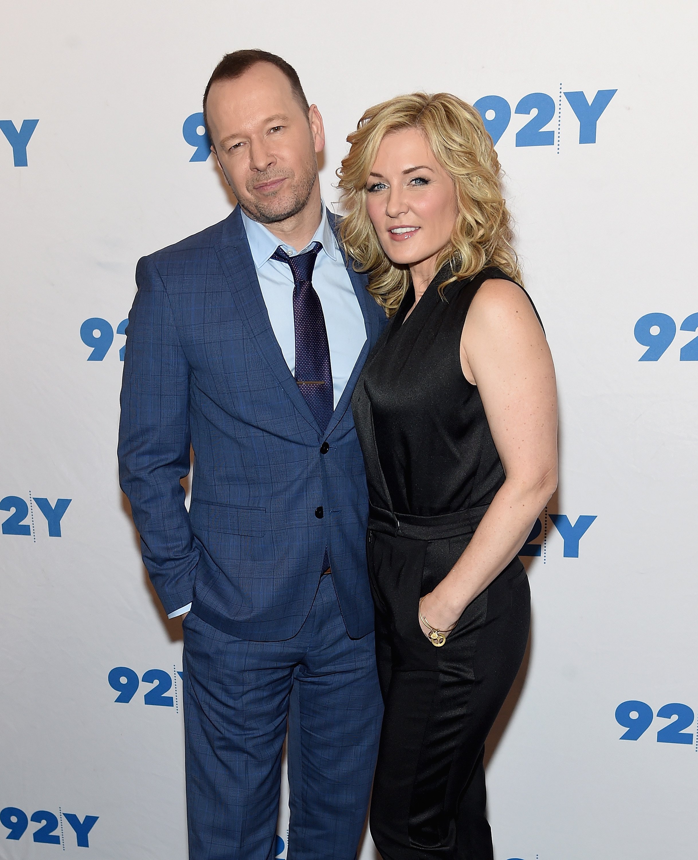 Donnie Wahlberg and Amy Carlson at the Blue Bloods 150th Episode Celebration at 92nd Street Y | Source: Getty Images