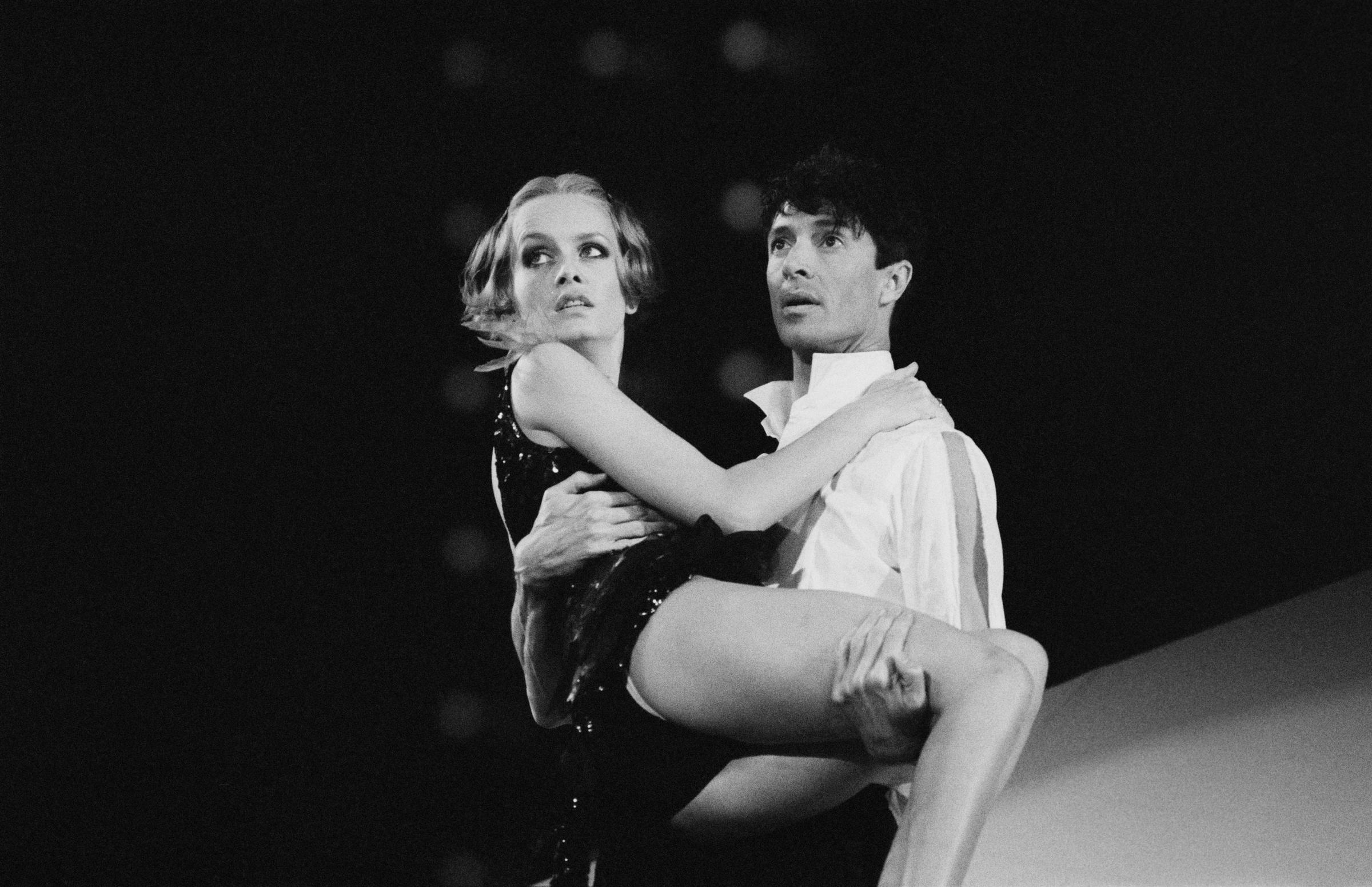 The model, actress, and singer during a performance with Tommy Tune in the musical "My One and Only" on Broadway, New York on November 7, 1983. | Source: Getty Images