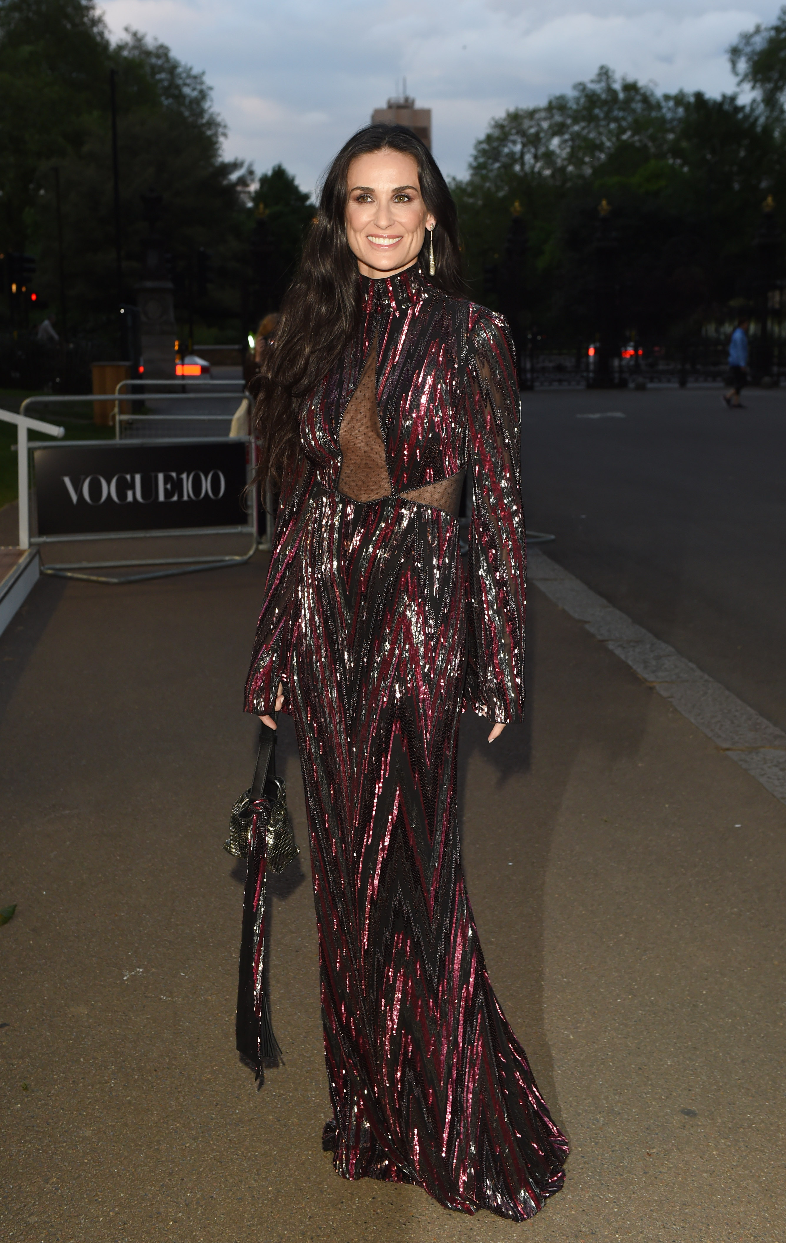 Demi Moore at the Vogue 100th Anniversary Gala Dinner held at The East Albert Lawn in Kensington Gardens, London on May 23, 2016. | Source: Getty Images