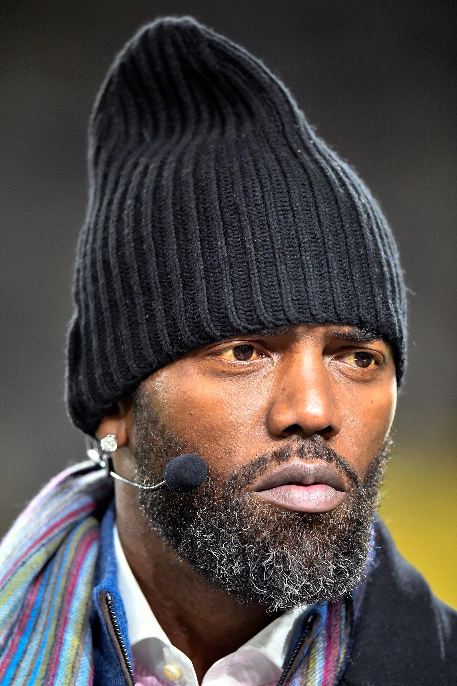 Randy Moss looks on before the game between the Green Bay Packers and the Detroit Lions at Lambeau Field in Green Bay, Wisconsin, on October 14, 2019 | Source: Getty Images